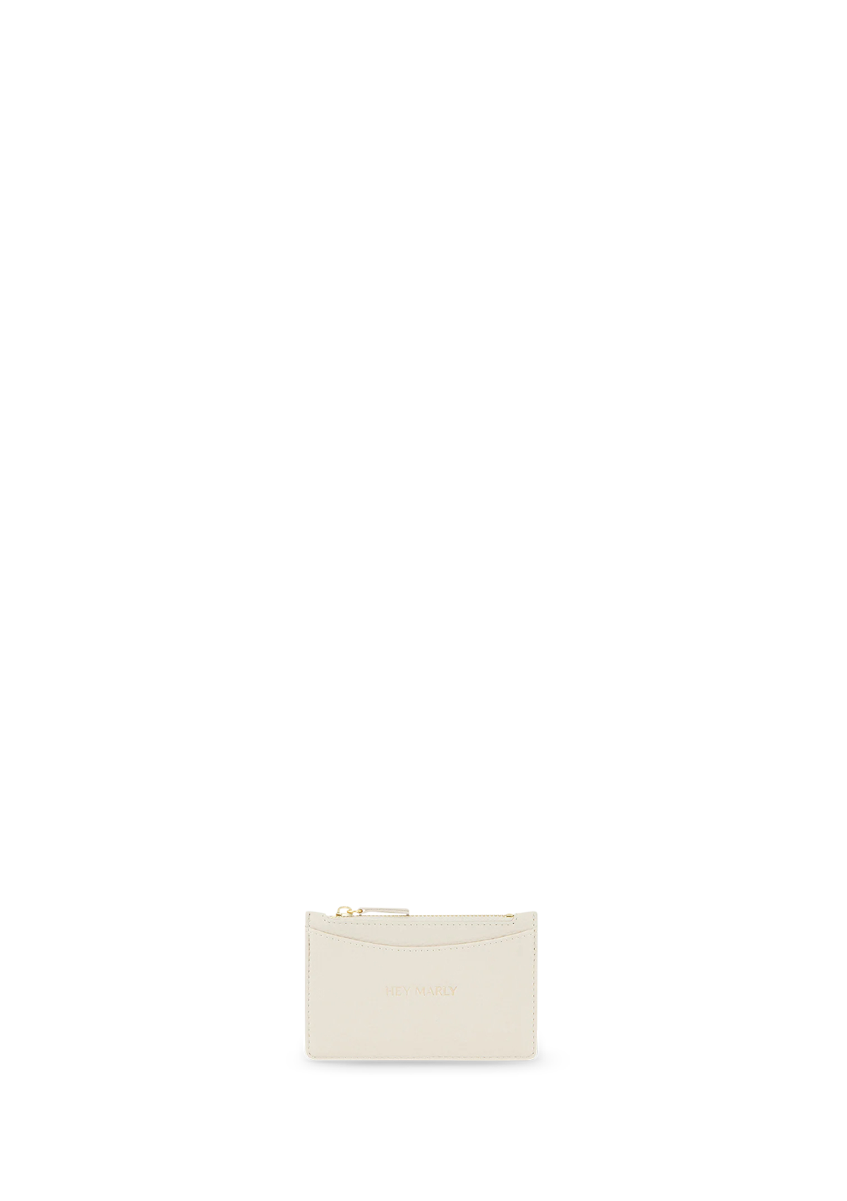 Frontalansicht auf neutralem Hintergrund des Produktes Card Coin Wallet in der Farbe Crema