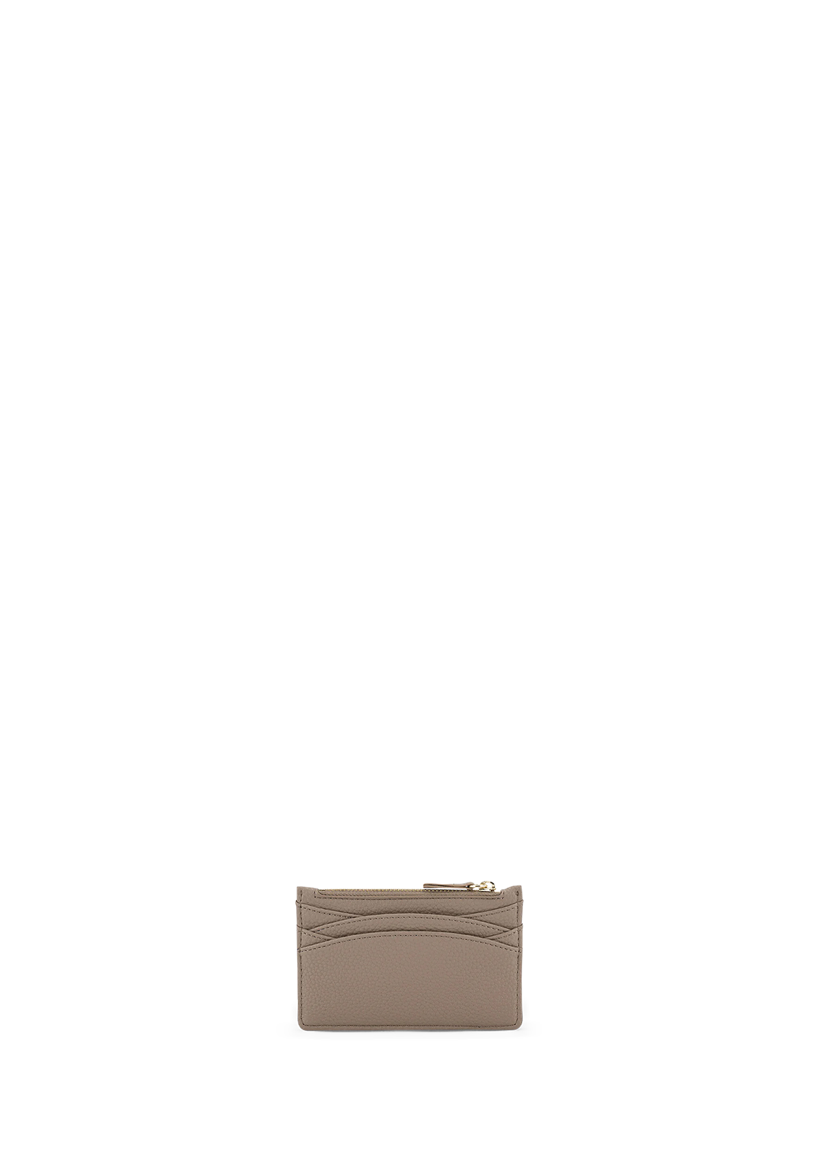 Seitenansicht auf neutralem Hintergrund des Produktes Card Coin Wallet in der Farbe Mocha