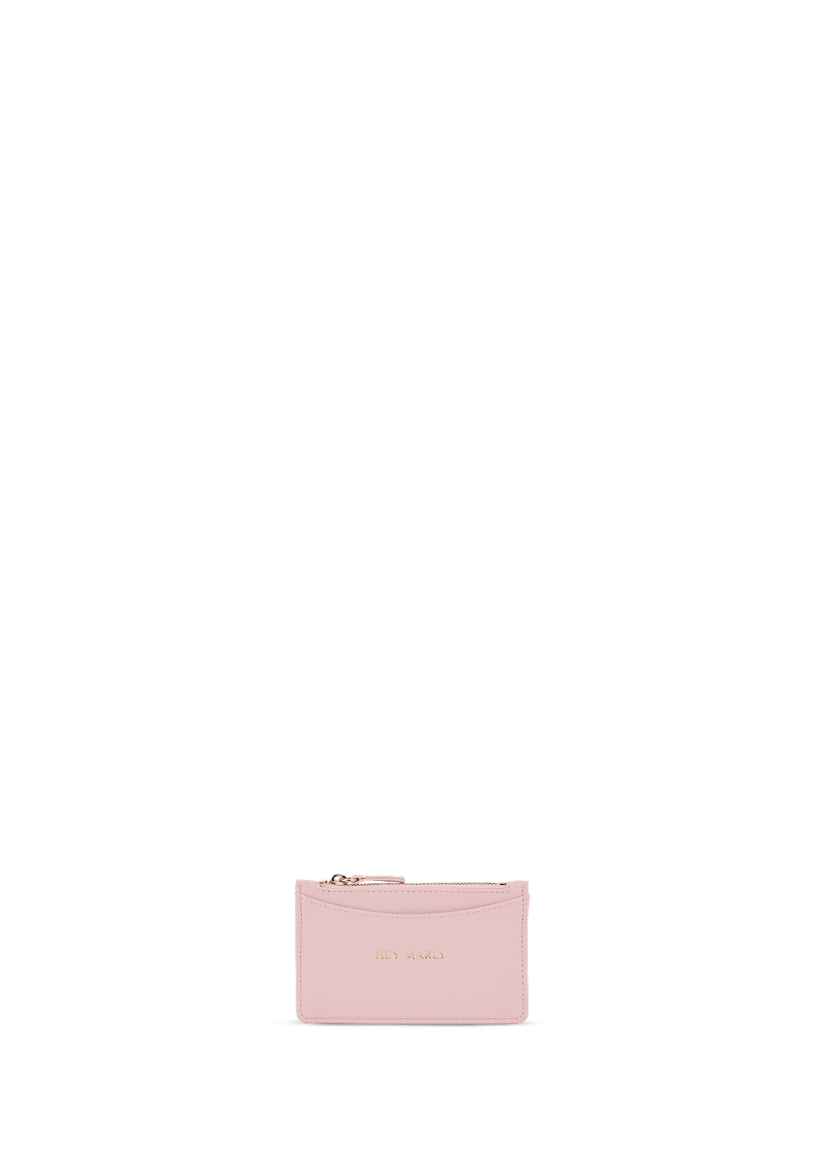 Frontalansicht auf neutralem Hintergrund des Produktes Card Coin Wallet in der Farbe Rose Light