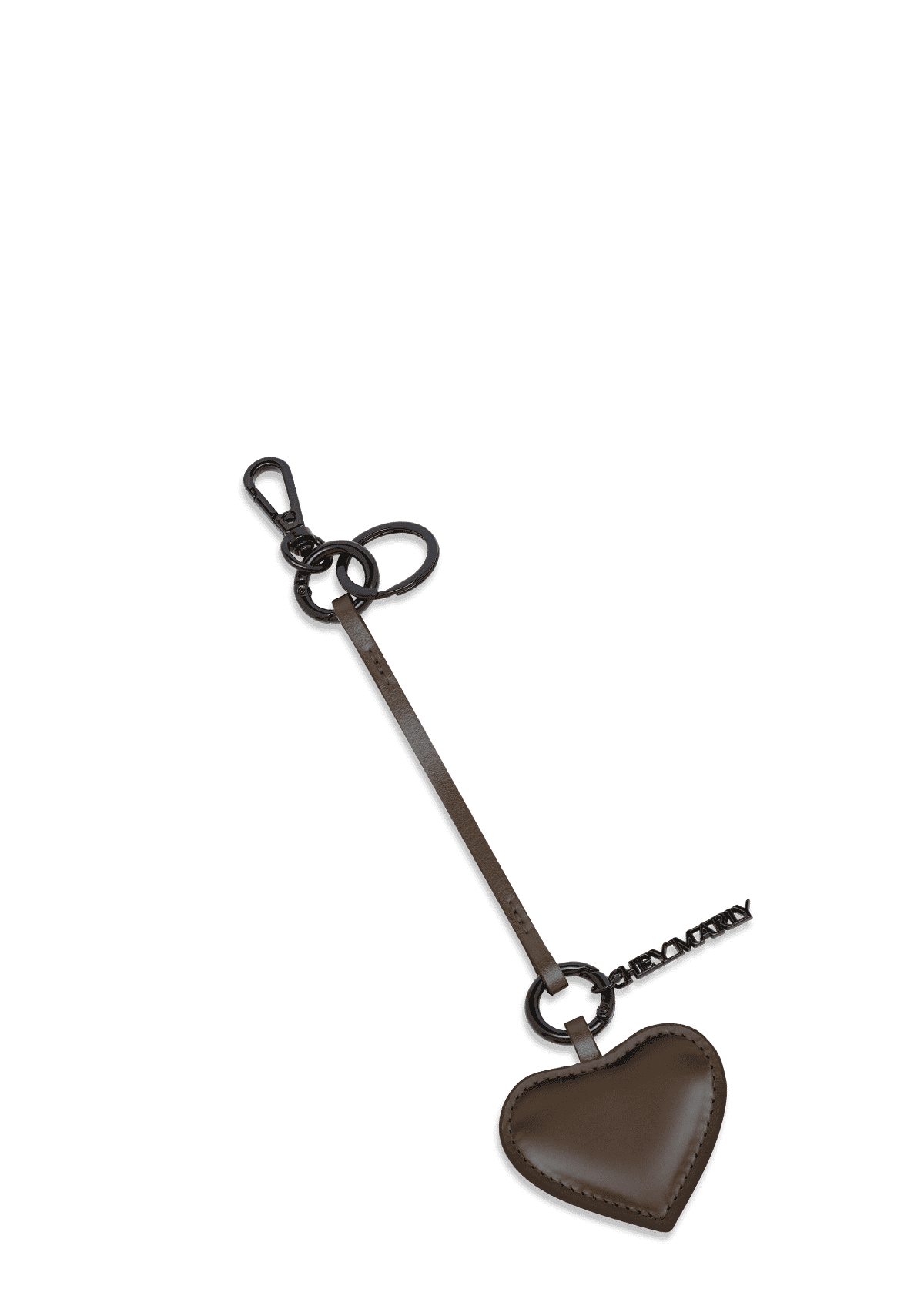 Frontalansicht auf neutralem Hintergrund des Produktes Mirror Charm in der Farbe Coffee