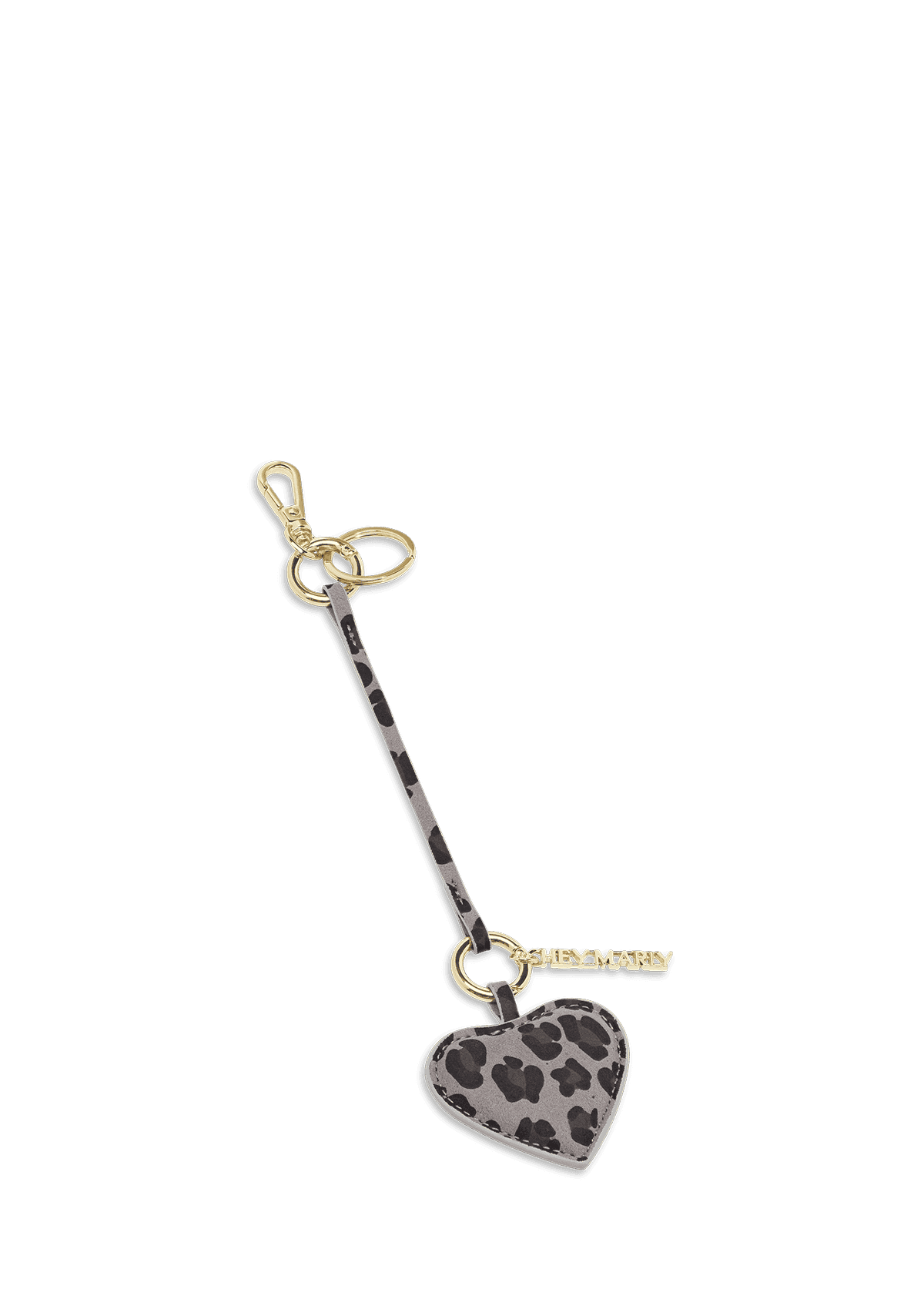 Produktabbildung auf neutralem Hintergrund des Produktes Heart Charm in der Farbe Leo Grey