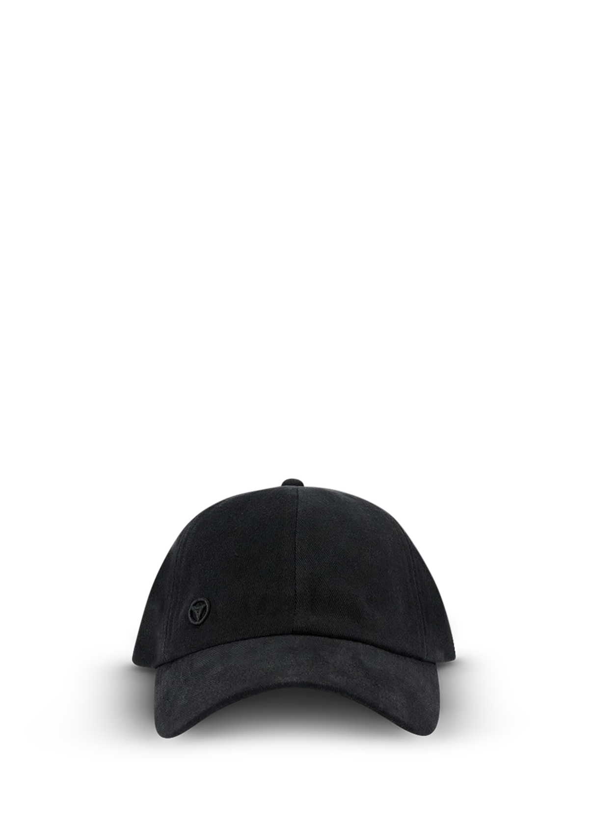 Frontalansicht auf neutralem Hintergrund des Produktes Signature Cap in der Farbe Black