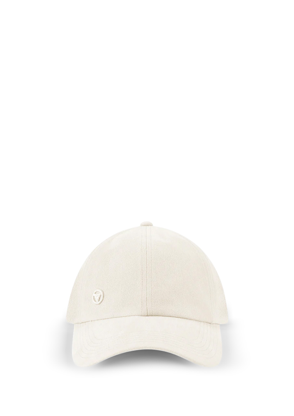 Frontalansicht auf neutralem Hintergrund des Produktes Signature Cap in der Farbe Crema