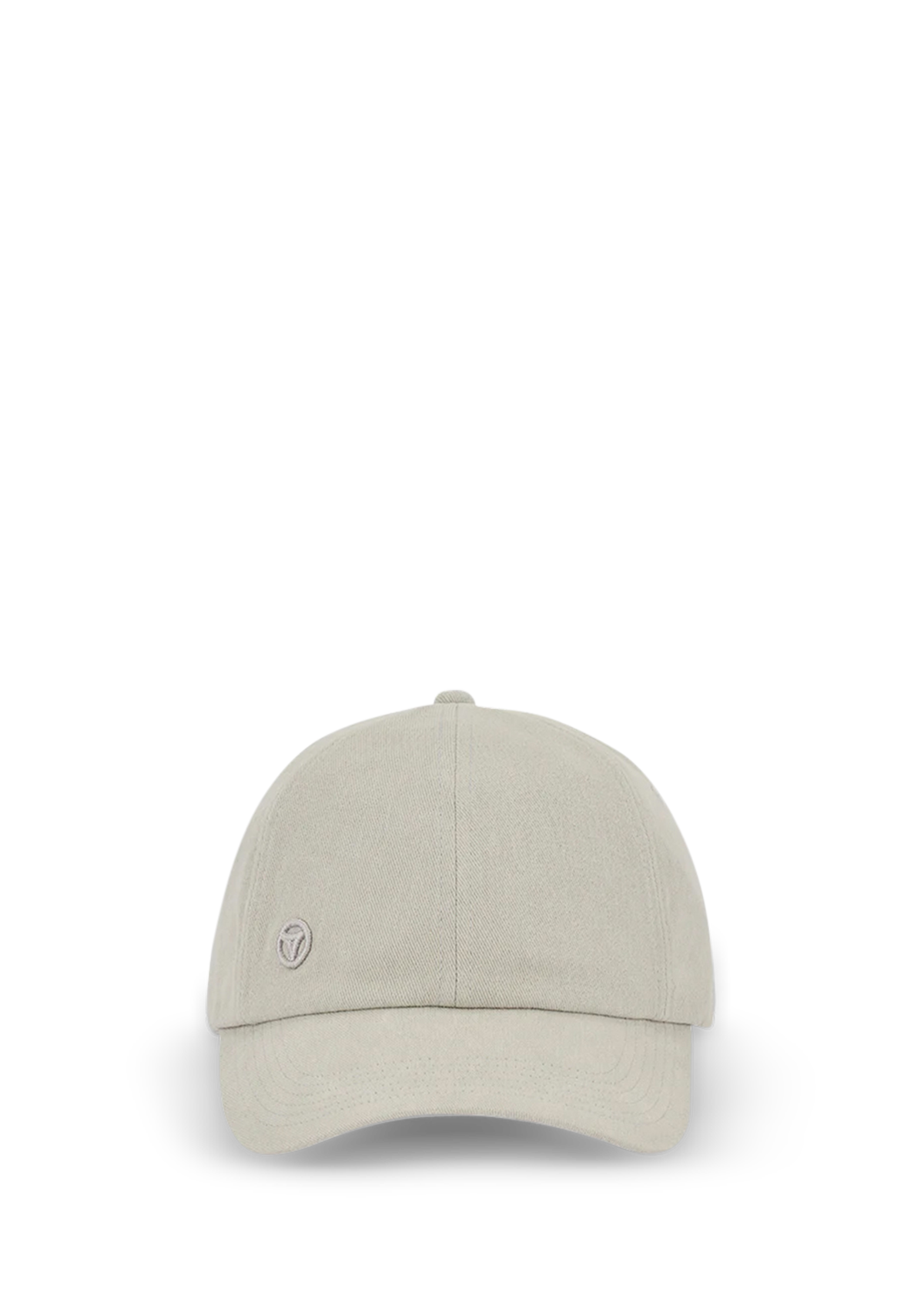 Frontalansicht auf neutralem Hintergrund des Produktes Signature Cap in der Farbe Greige