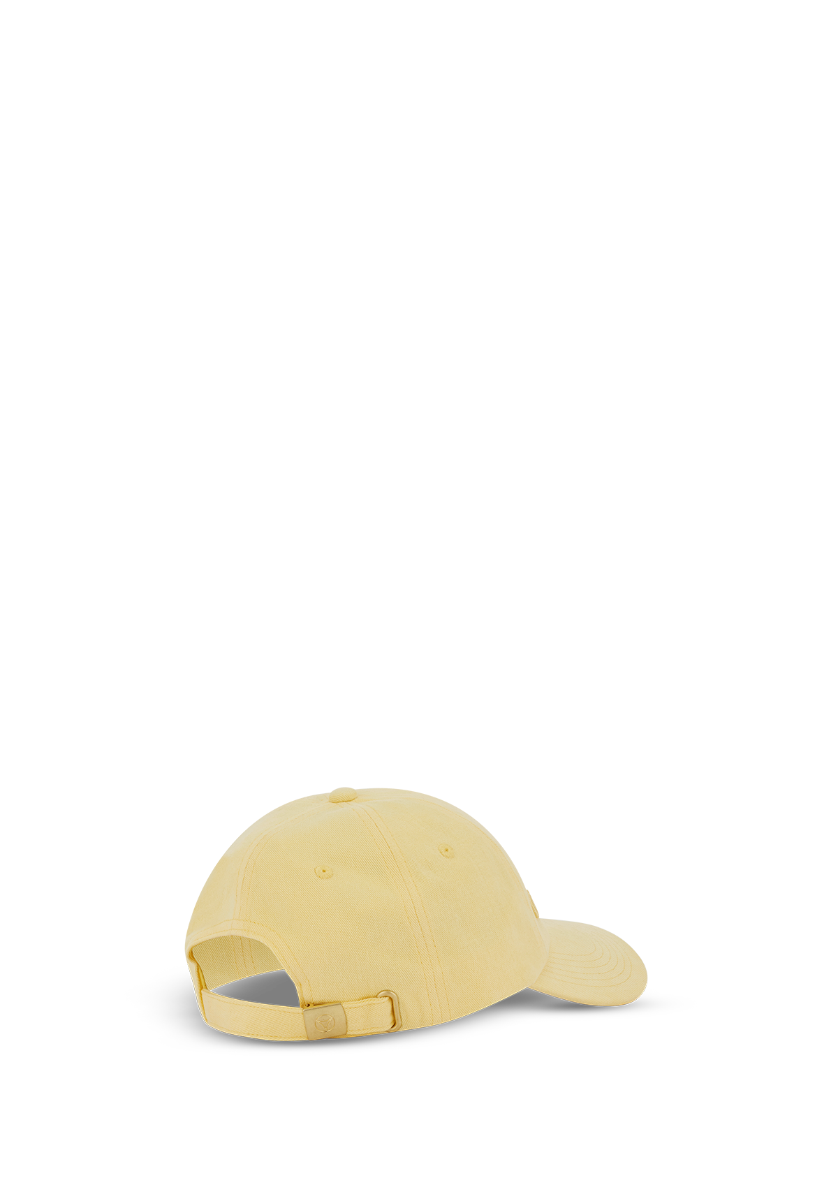 Seitenansicht auf neutralem Hintergrund des Produktes Signature Cap in der Farbe Yellow Light