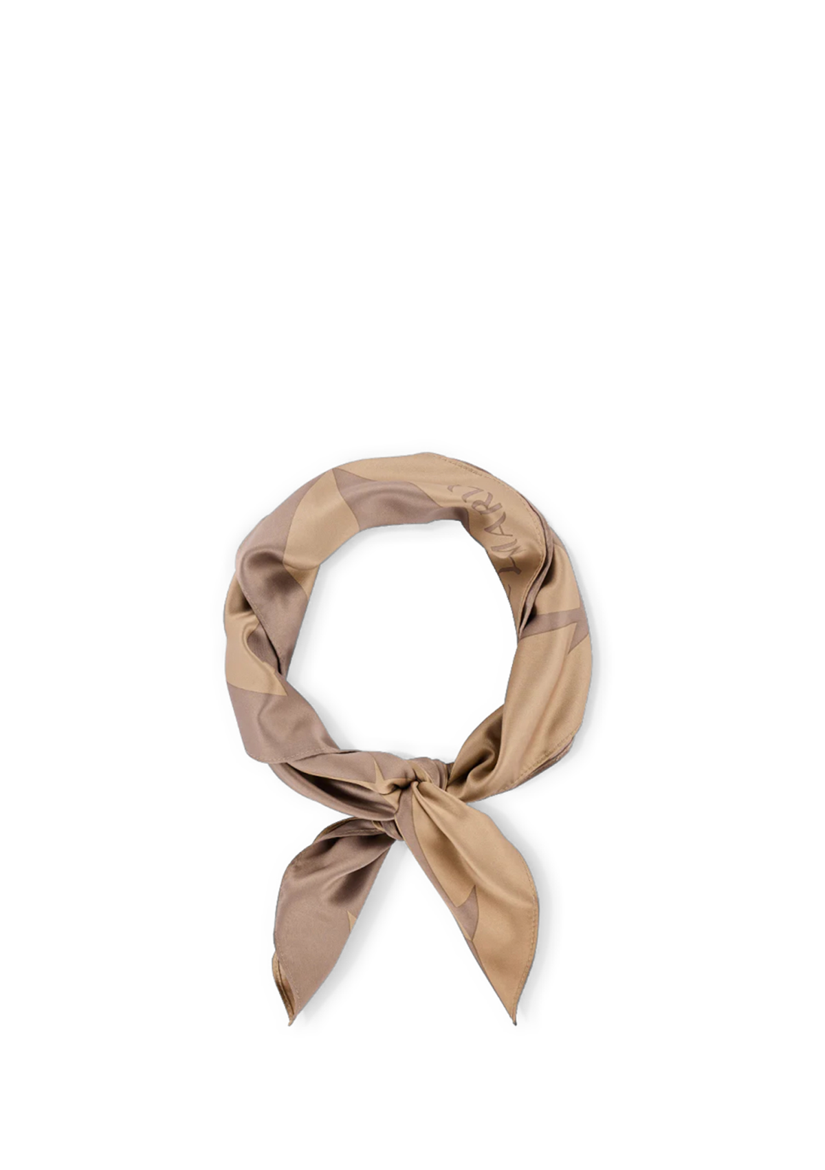 Frontalansicht auf neutralem Hintergrund des Produktes Silky Star Logo Print in der Farbe Mocha/Sand