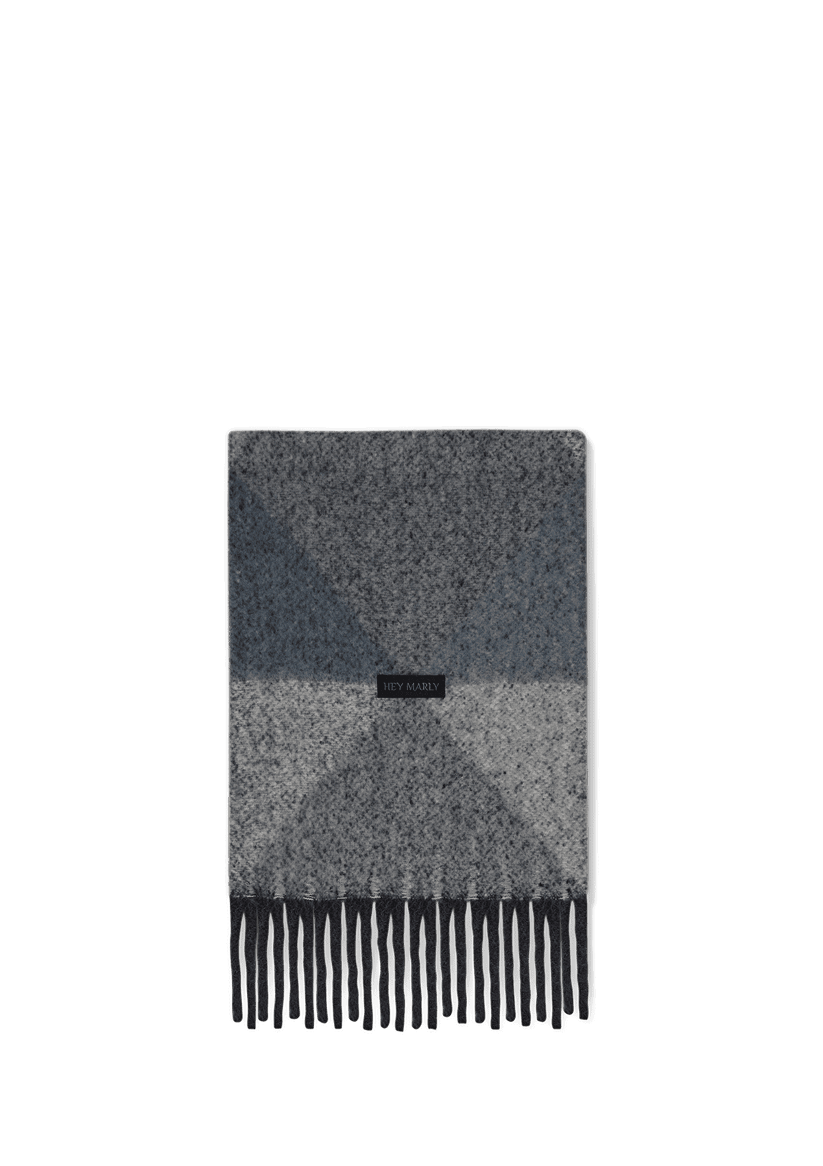 Frontalansicht auf neutralem Hintergrund des Produktes Angle Scarf in der Farbe Black