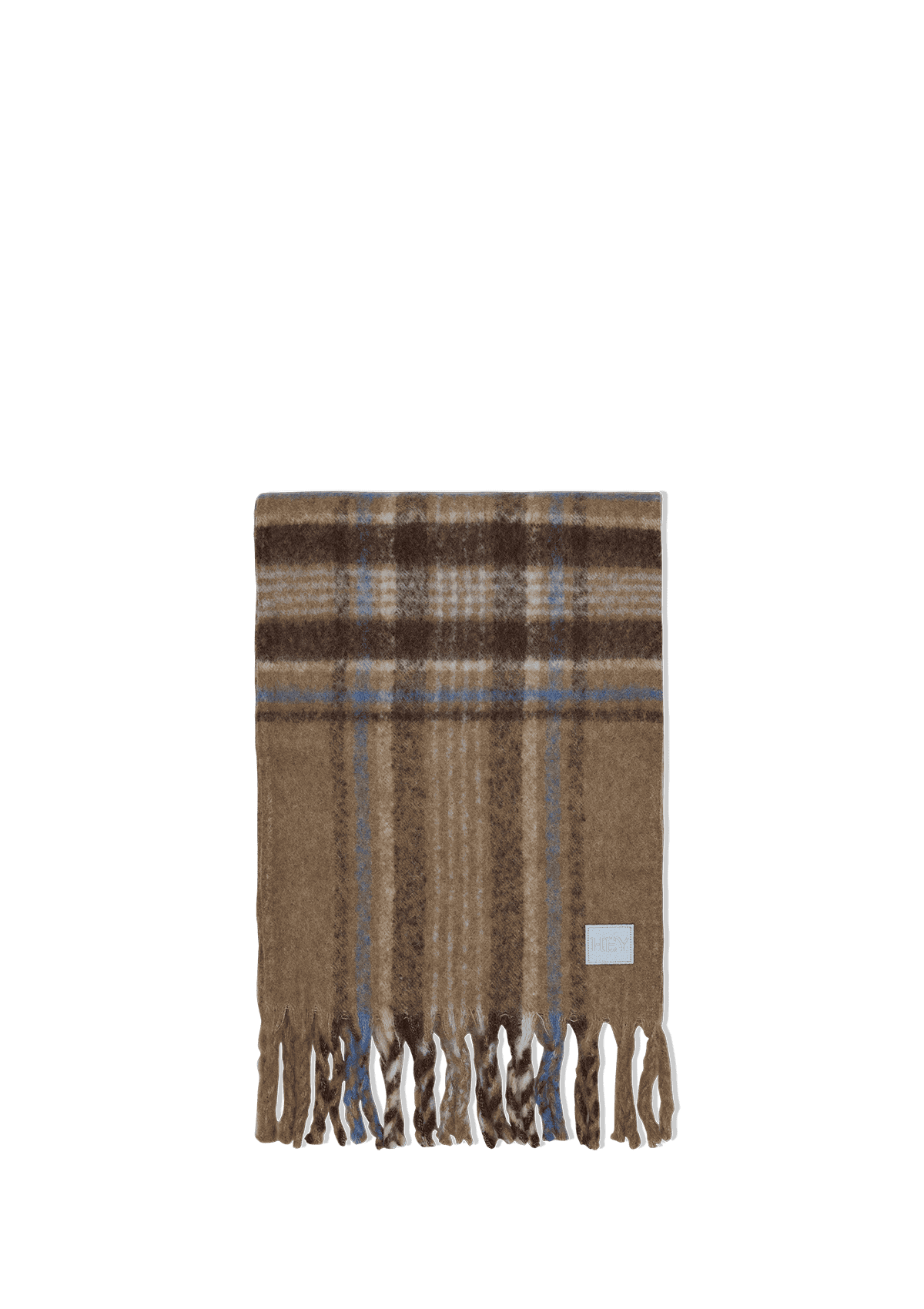 Produktabbildung auf neutralem Hintergrund des Produktes Check Scarf in der Farbe Mocha
