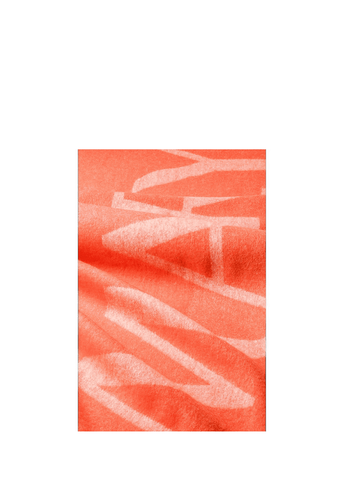 Produktabbildung auf neutralem Hintergrund des Produktes Signature Scarf in der Farbe Coral