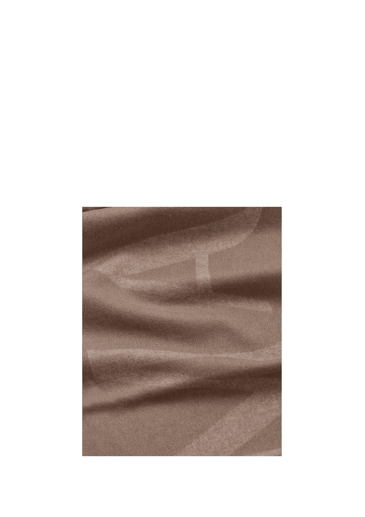 Seitenansicht auf neutralem Hintergrund des Produktes Signature Scarf in der Farbe Mocha
