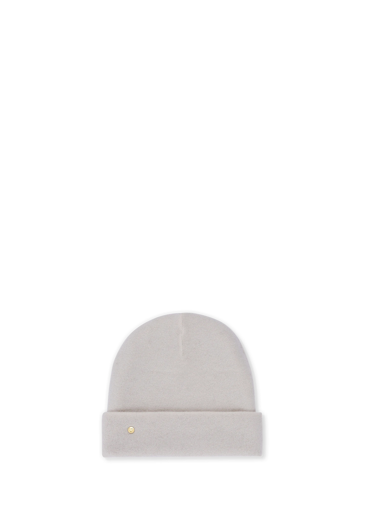 Frontalansicht auf neutralem Hintergrund des Produktes Classic Beanie in der Farbe Crema/Sand