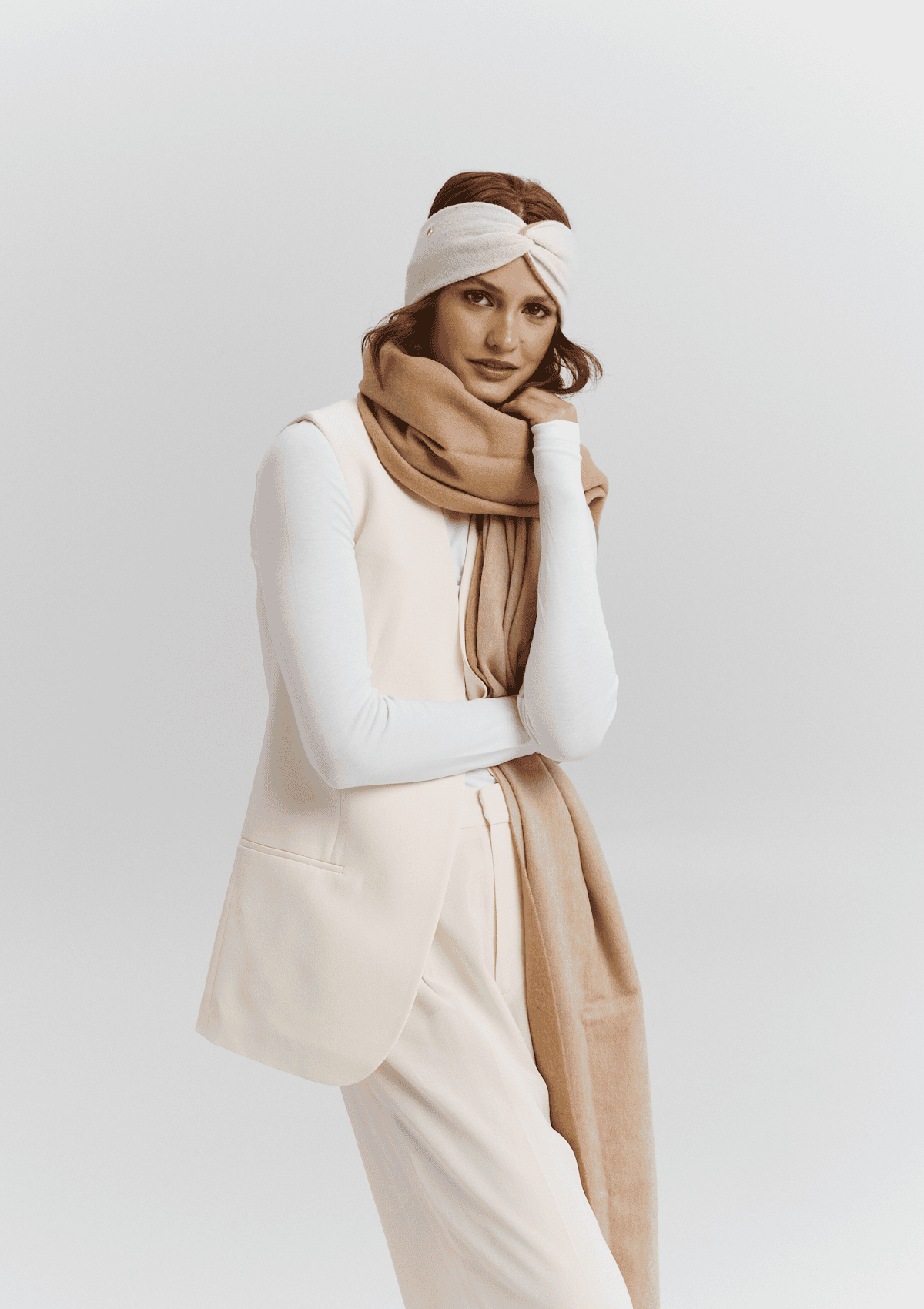 Classic Headband - Cream-Sand