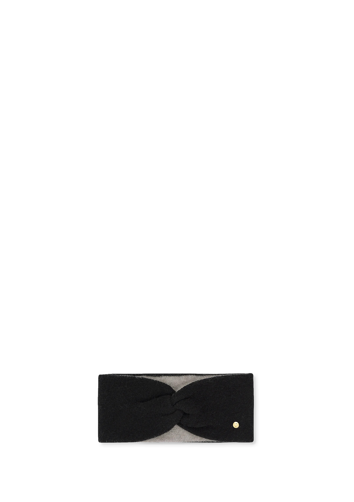 Frontalansicht auf neutralem Hintergrund des Produktes Classic Headband in der Farbe Black/Greige
