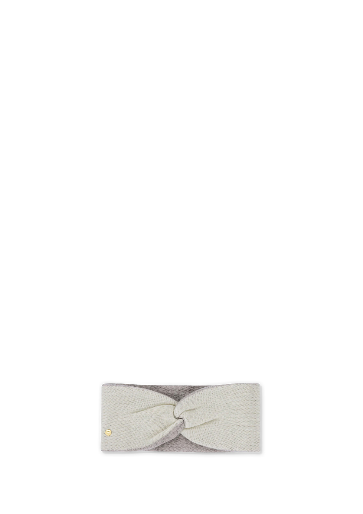 Seitenansicht auf neutralem Hintergrund des Produktes Classic Headband in der Farbe Greige/Crema