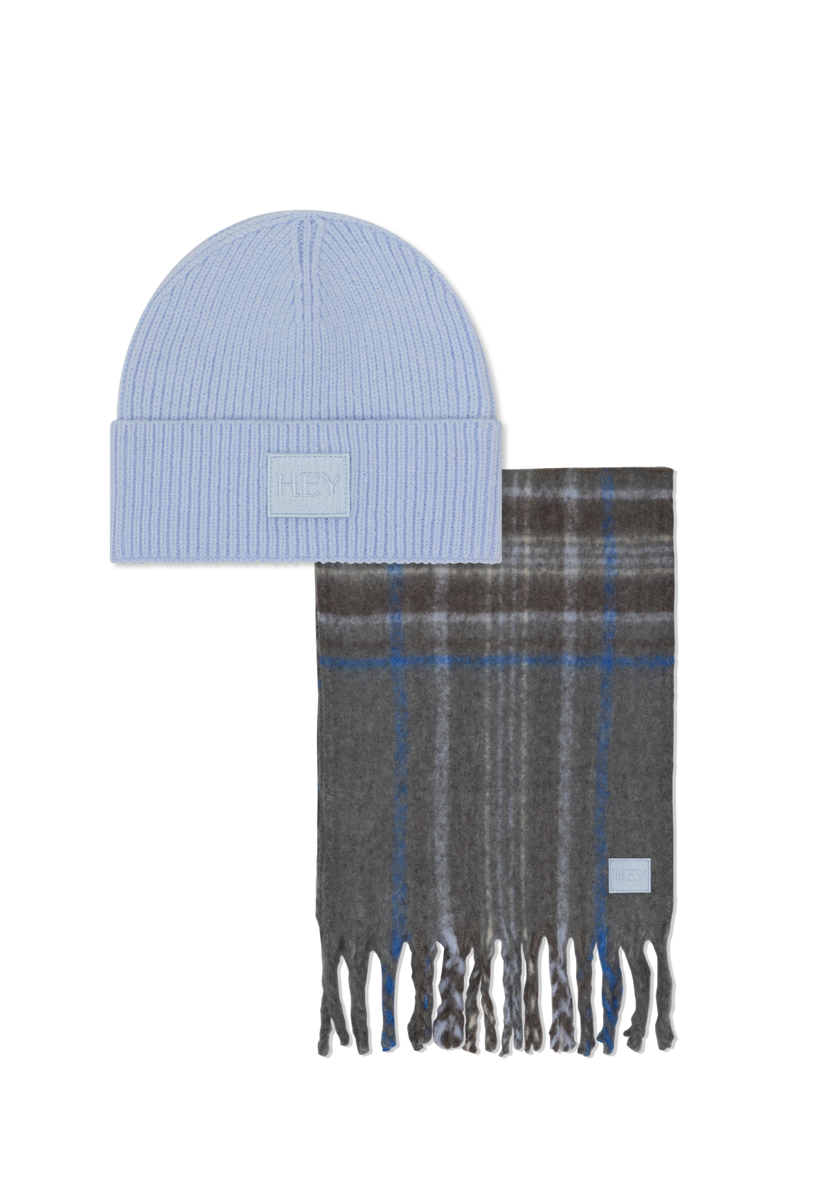 Check Set - Blue Light-Grey