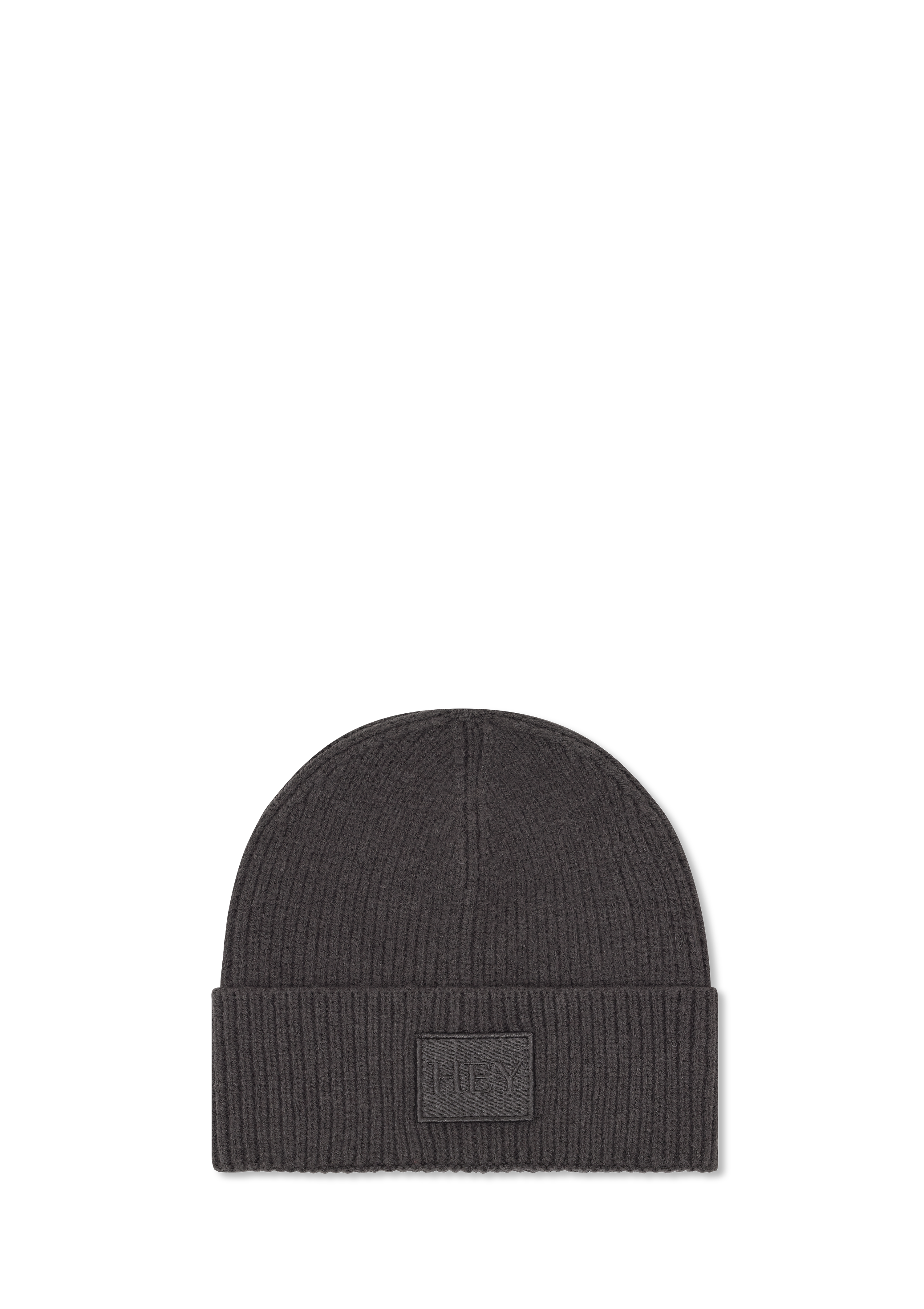 Produktabbildung auf neutralem Hintergrund des Produktes Hey Beanie in der Farbe Grey