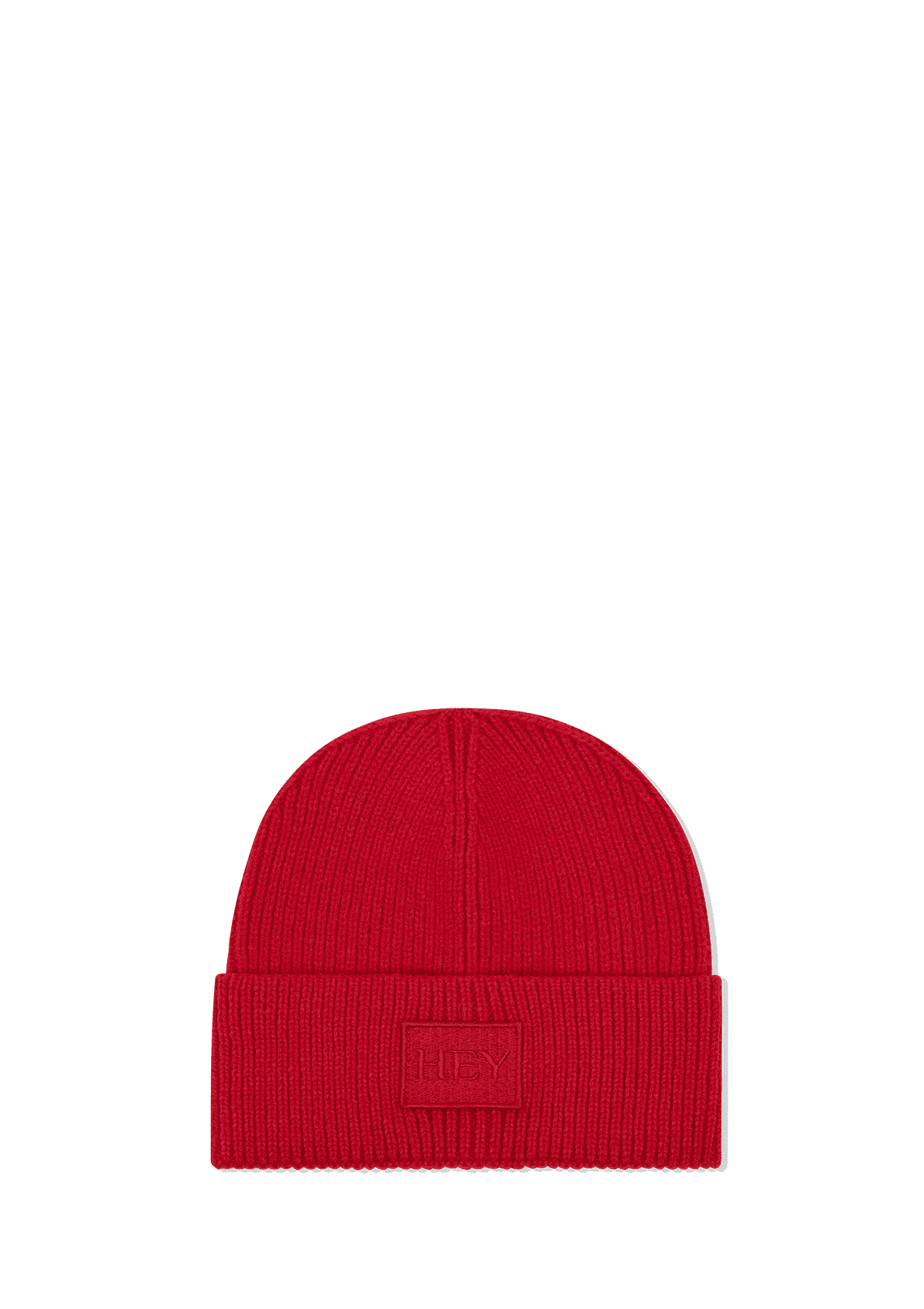 Produktabbildung auf neutralem Hintergrund des Produktes Hey Beanie in der Farbe Red