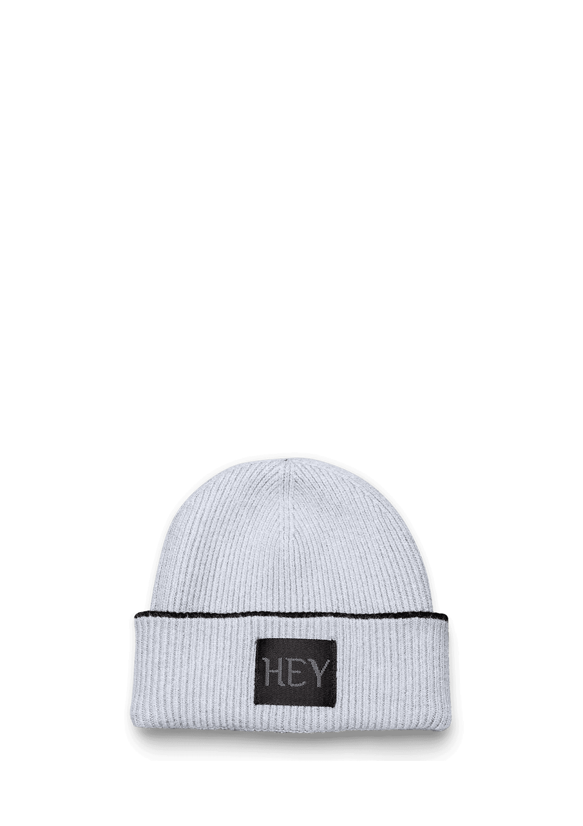 Frontalansicht auf neutralem Hintergrund des Produktes Cozy Beanie in der Farbe Black