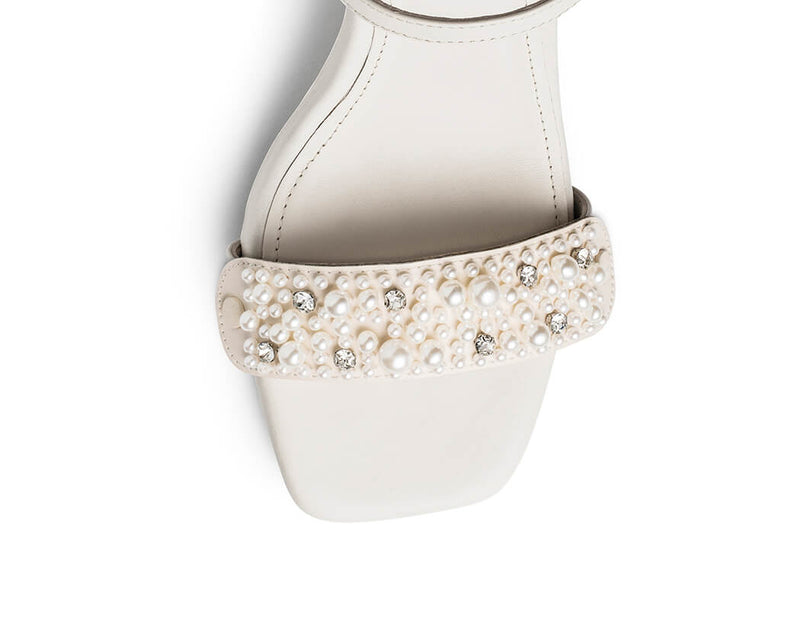 Precious Pearl - Block Heel Mid Crema PS1