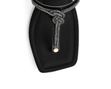 Glitter Knot - Block Heel Mid Black TS