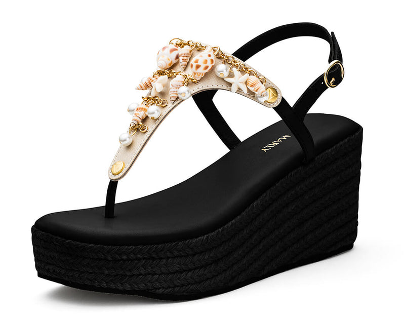 Ibiza Collection - Wedge Bast High Black TS