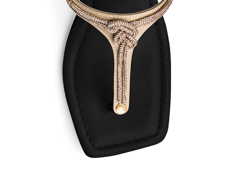 Glitter Knot - Block Heel Mid Black TS