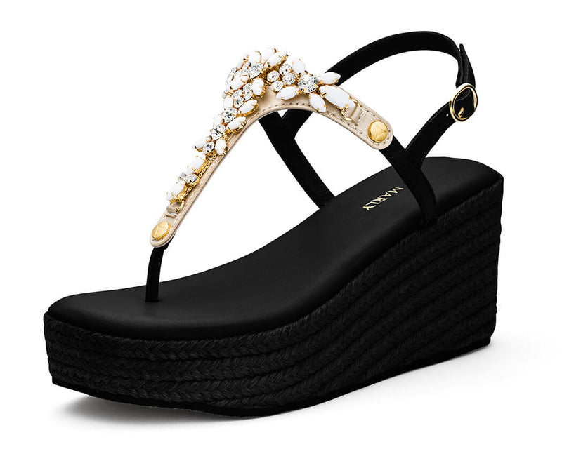 Ibiza Collection - Wedge Bast High Black TS
