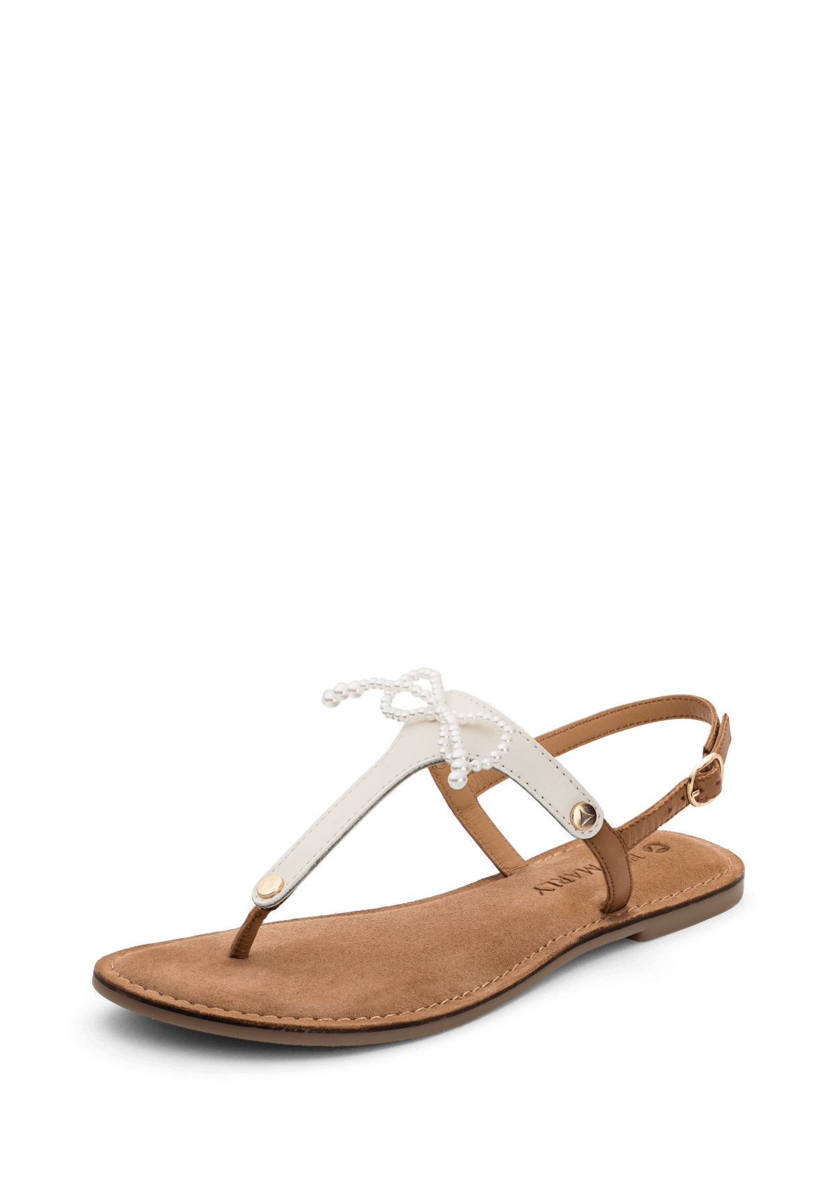 Produktabbildung auf neutralem Hintergrund des Produktes Pearl Bow in der Farbe Comfort Cognac