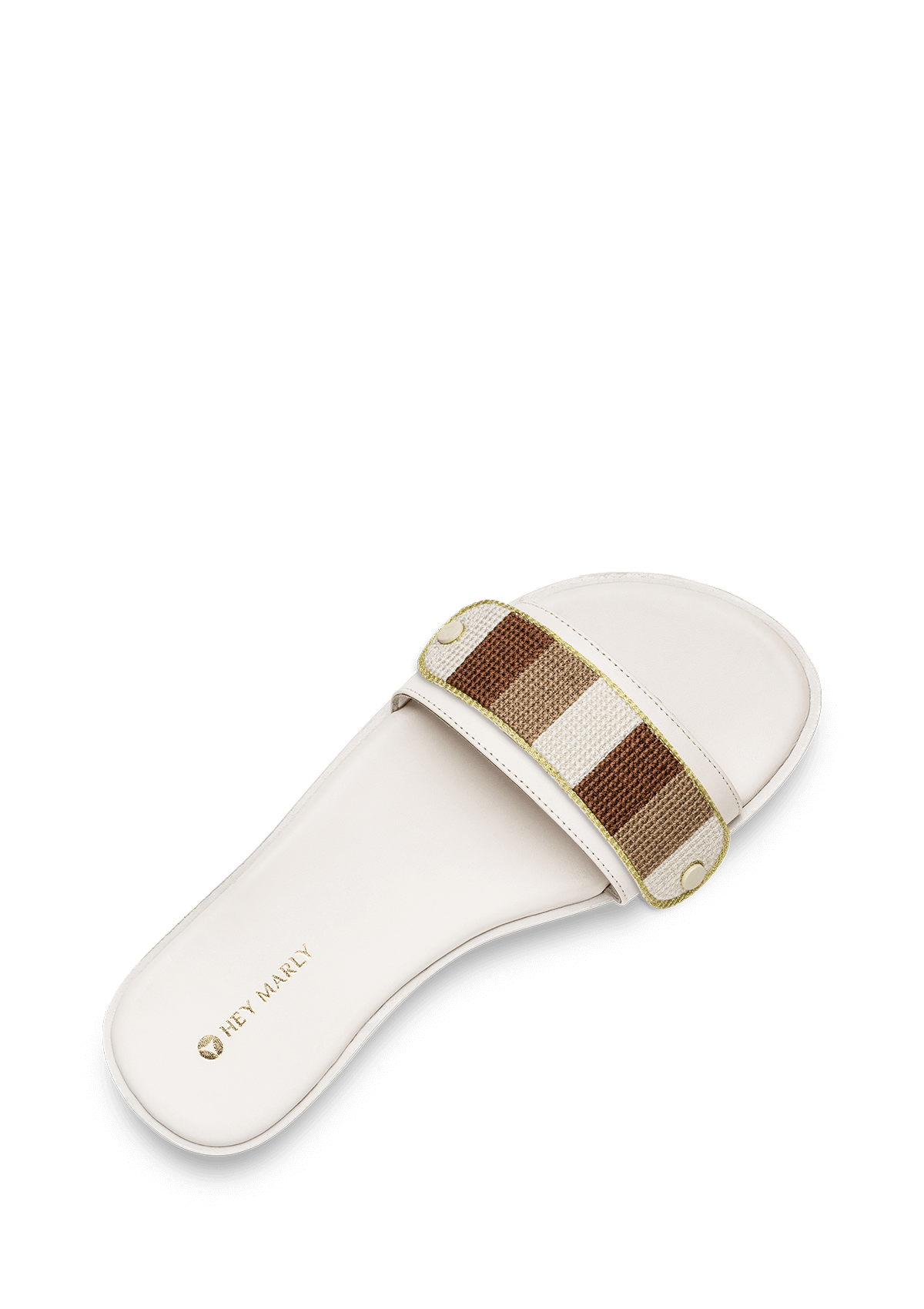 Seitenansicht auf neutralem Hintergrund des Produktes Summer Stripe in der Farbe Classic Crema