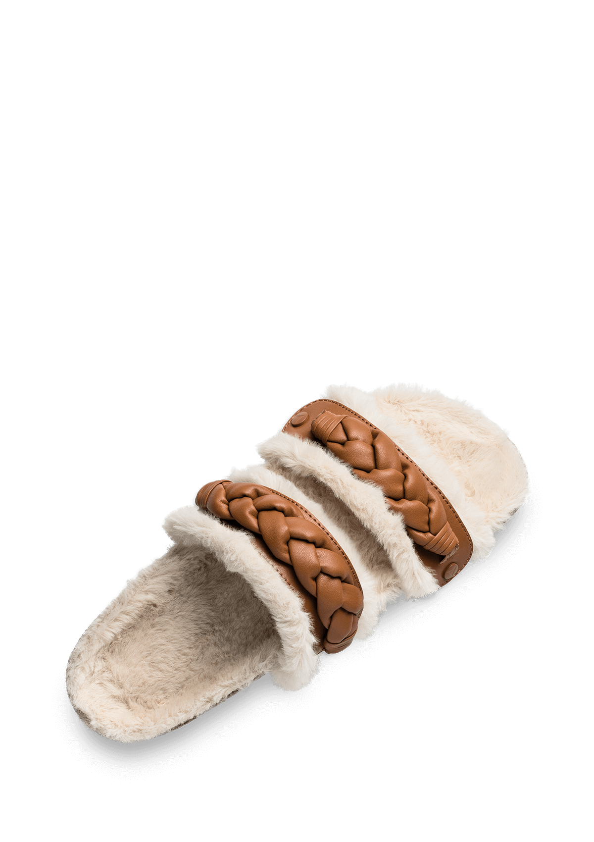 Braided - Casual Cork Fur Cognac