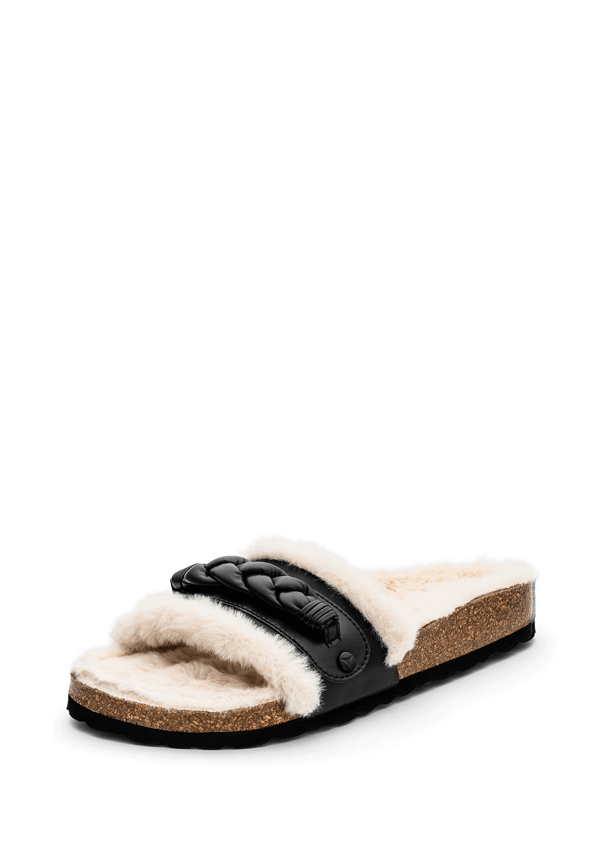 Braided - Casual Cork Fur Black