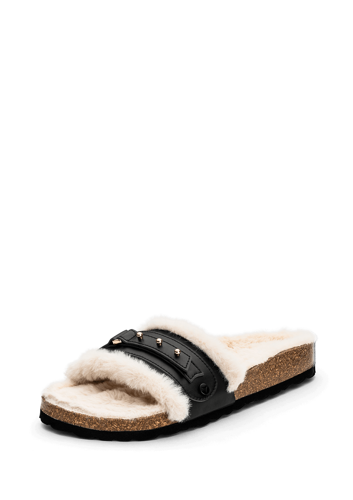 Pin Stud - Casual Cork Fur Black