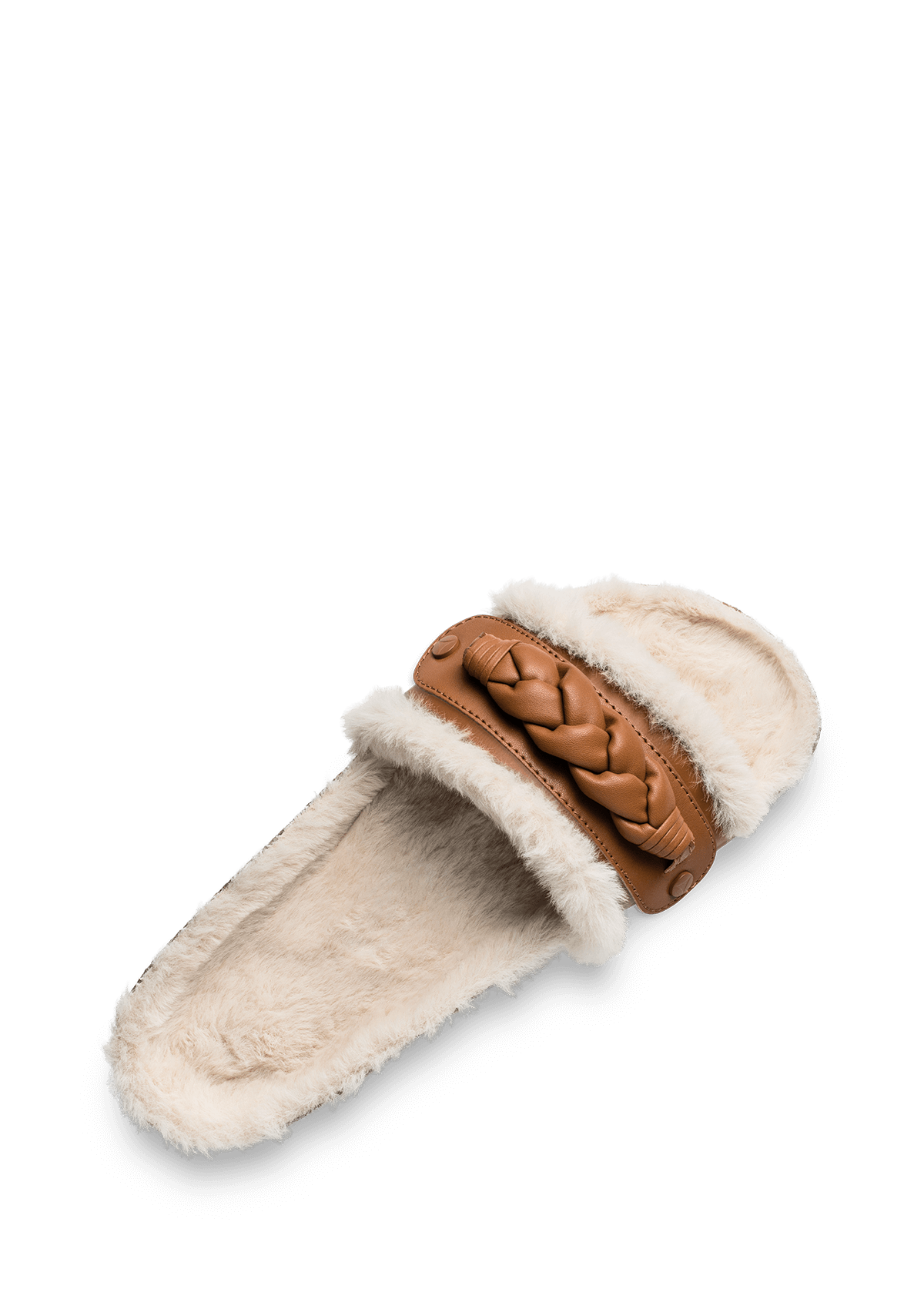 Braided - Casual Cork Fur Cognac