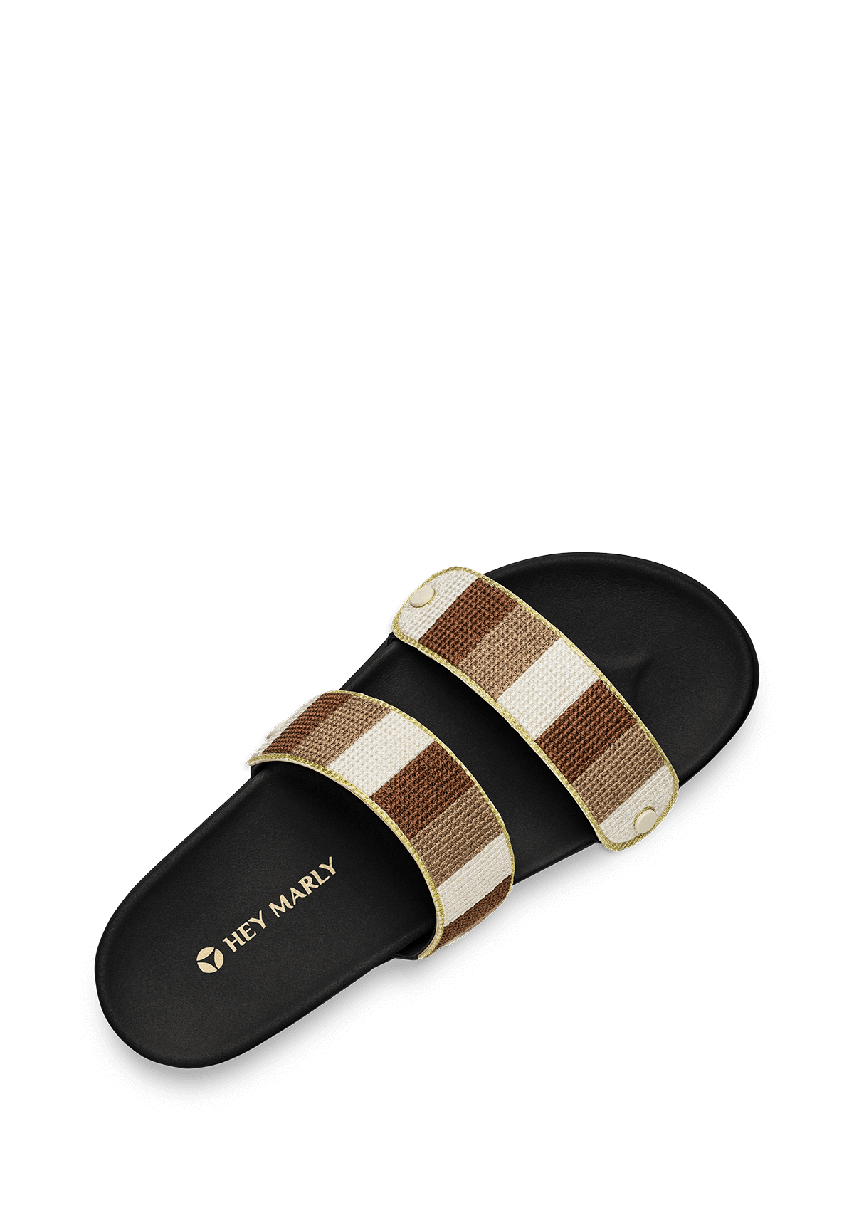 Seitenansicht auf neutralem Hintergrund des Produktes Summer Stripe in der Farbe Casual Clean Black
