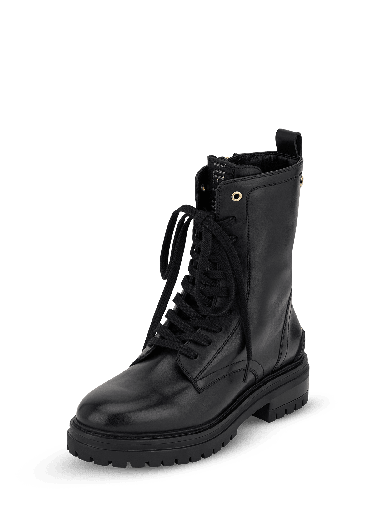 Frontalansicht auf neutralem Hintergrund des Produktes Signature Boot in der Farbe Black