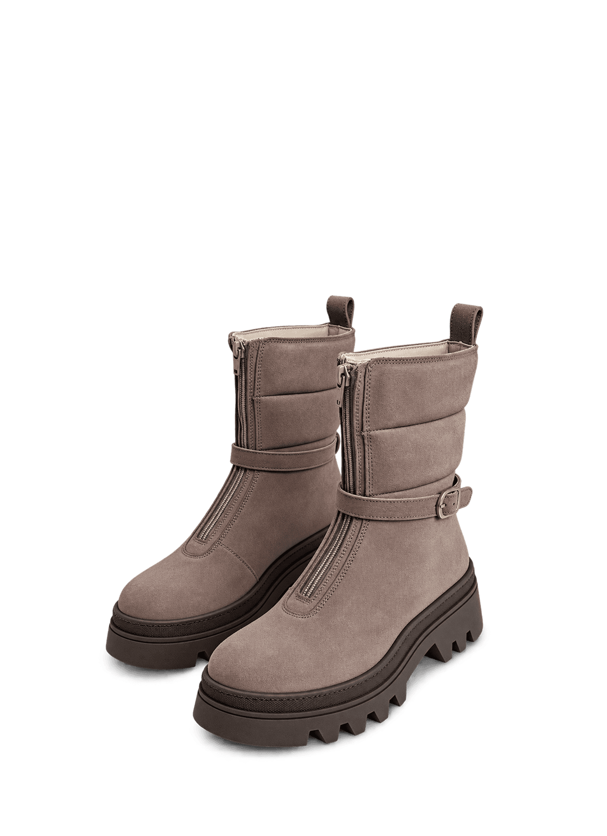 Zip Up Ankle Boot - Mocha