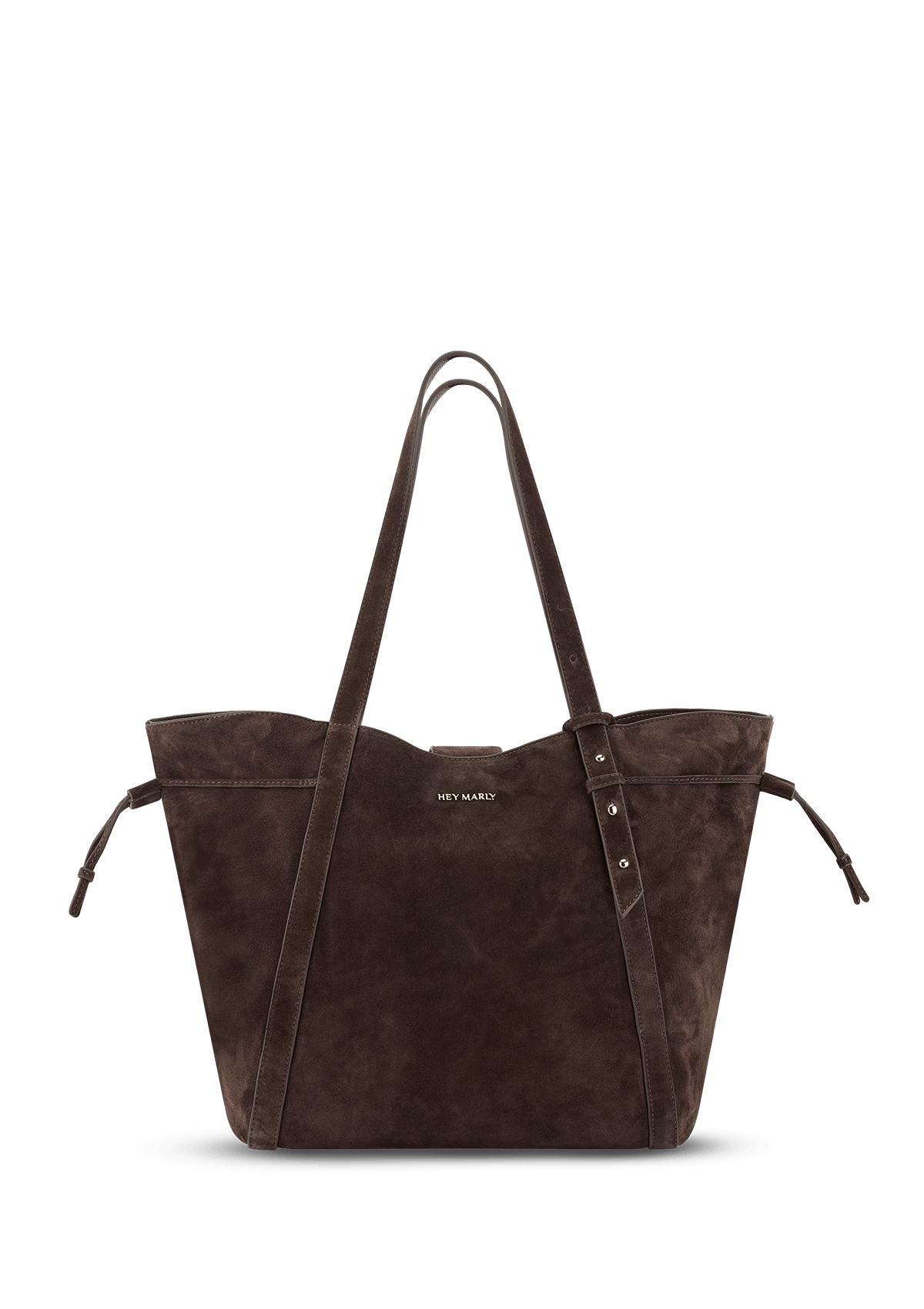Frontalansicht auf neutralem Hintergrund des Produktes Pretty Wonder Suede M in der Farbe Coffee in der Größe M