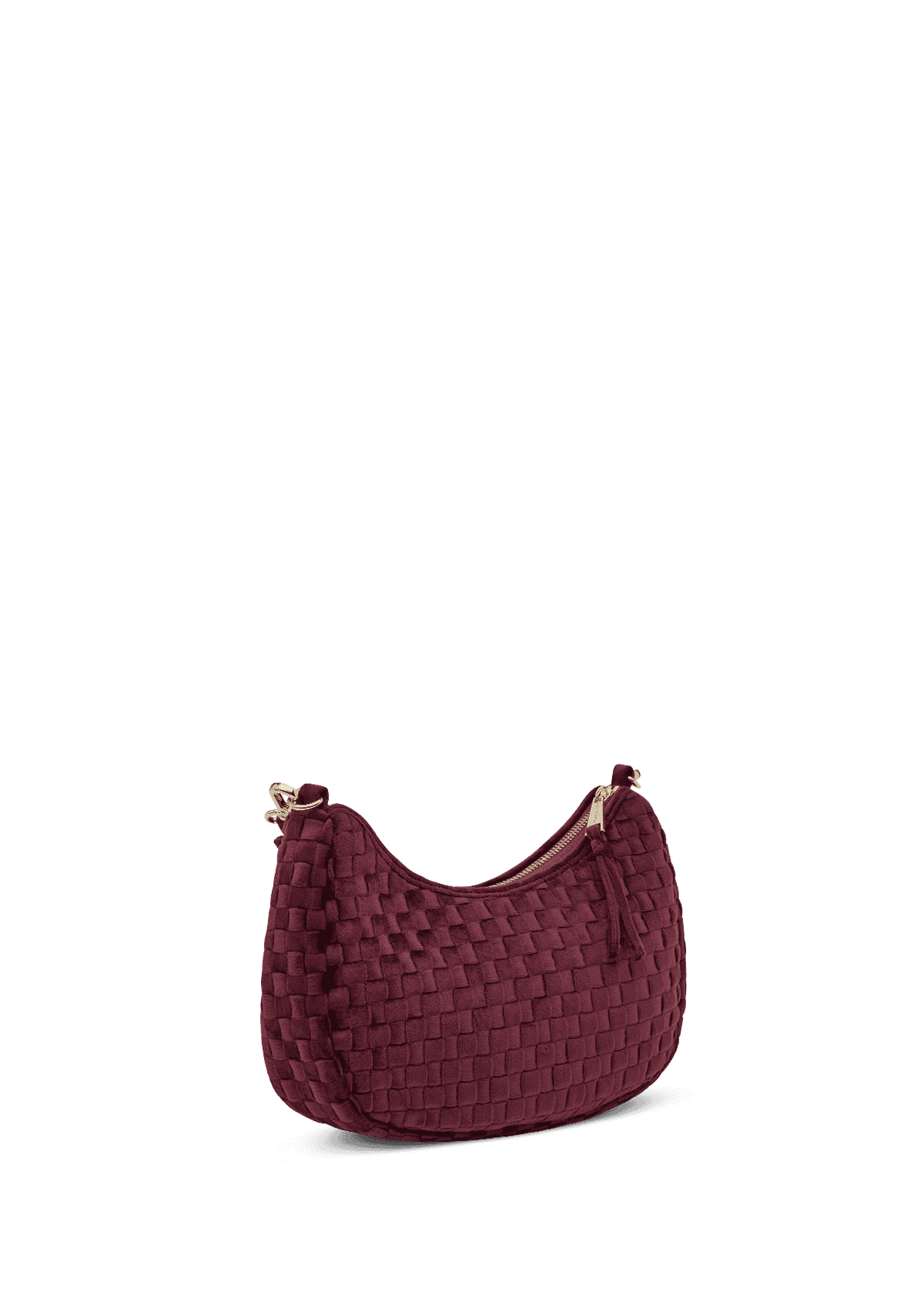 Seitenansicht auf neutralem Hintergrund des Produktes Lifetime Lover Velvet S in der Farbe Berry in der Größe S