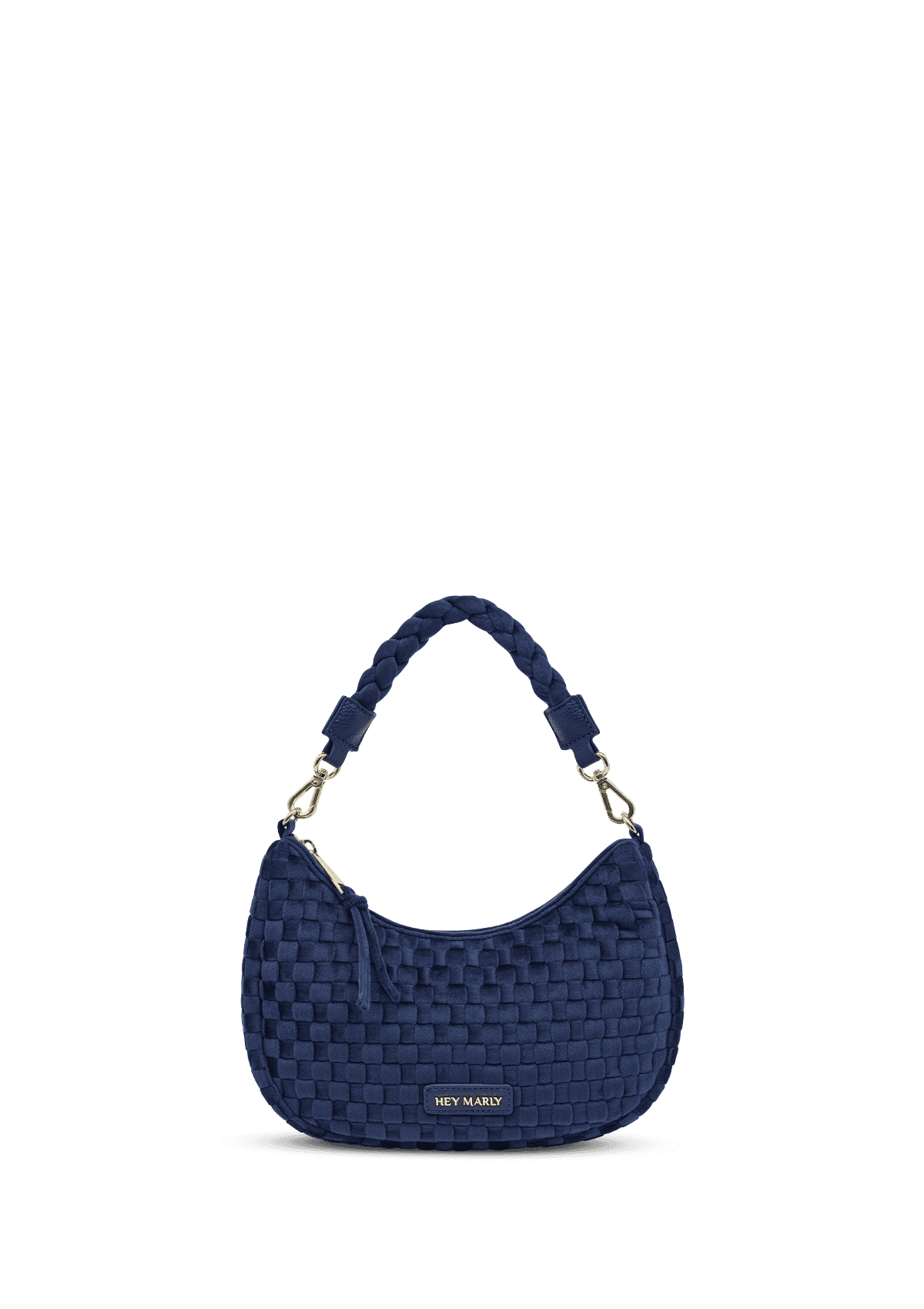 Frontalansicht auf neutralem Hintergrund des Produktes Lifetime Lover Velvet S in der Farbe Blue in der Größe S