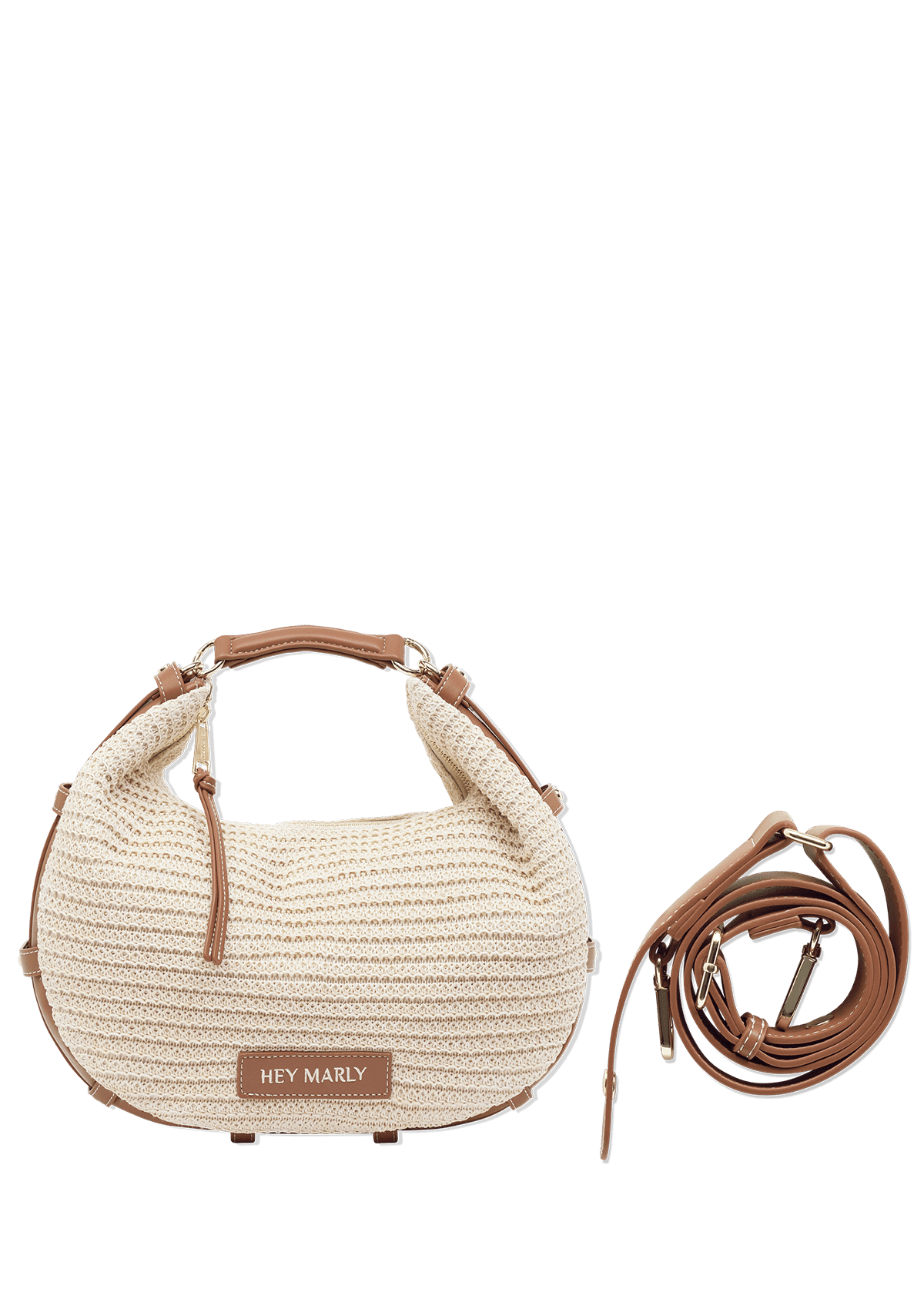 Produktabbildung auf neutralem Hintergrund des Produktes Lifetime Sister Straw M in der Farbe Crema-Cognac in der Größe M