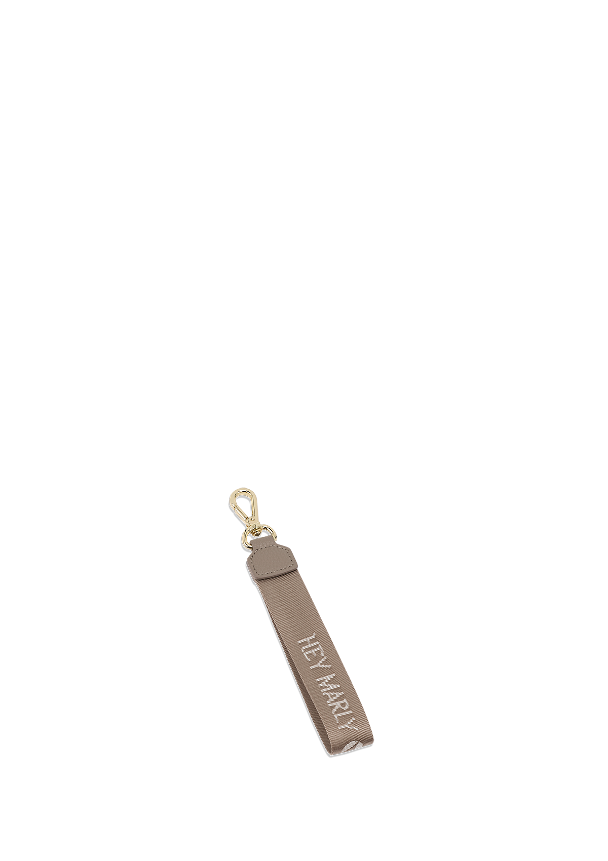 Frontalansicht auf neutralem Hintergrund des Produktes Signature Keyholder in der Farbe Mocha