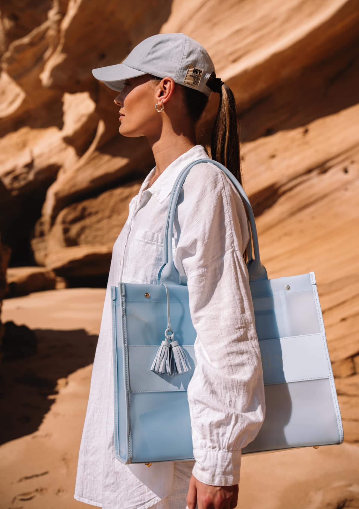 Transparent Signature Bag - Blue Light
