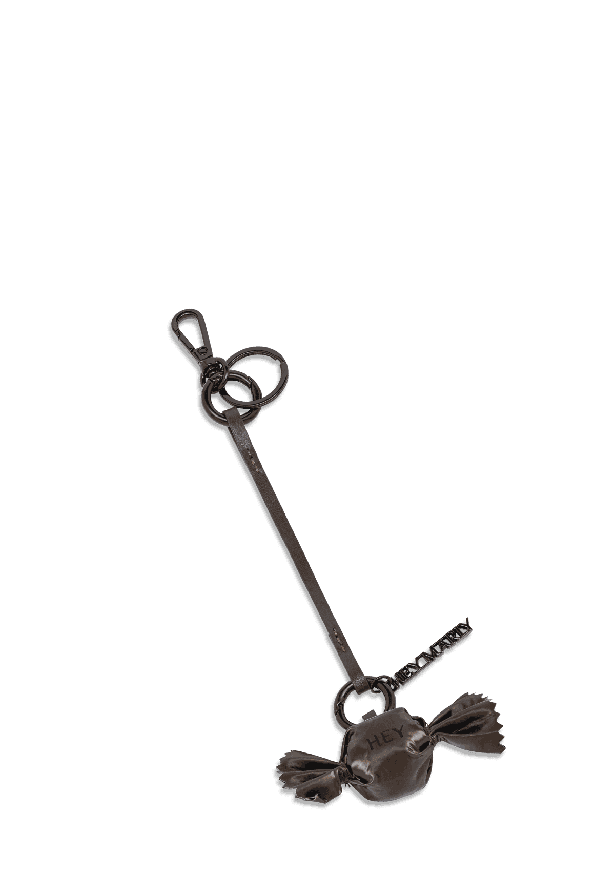 Frontalansicht auf neutralem Hintergrund des Produktes Bonbon Charm in der Farbe Coffee