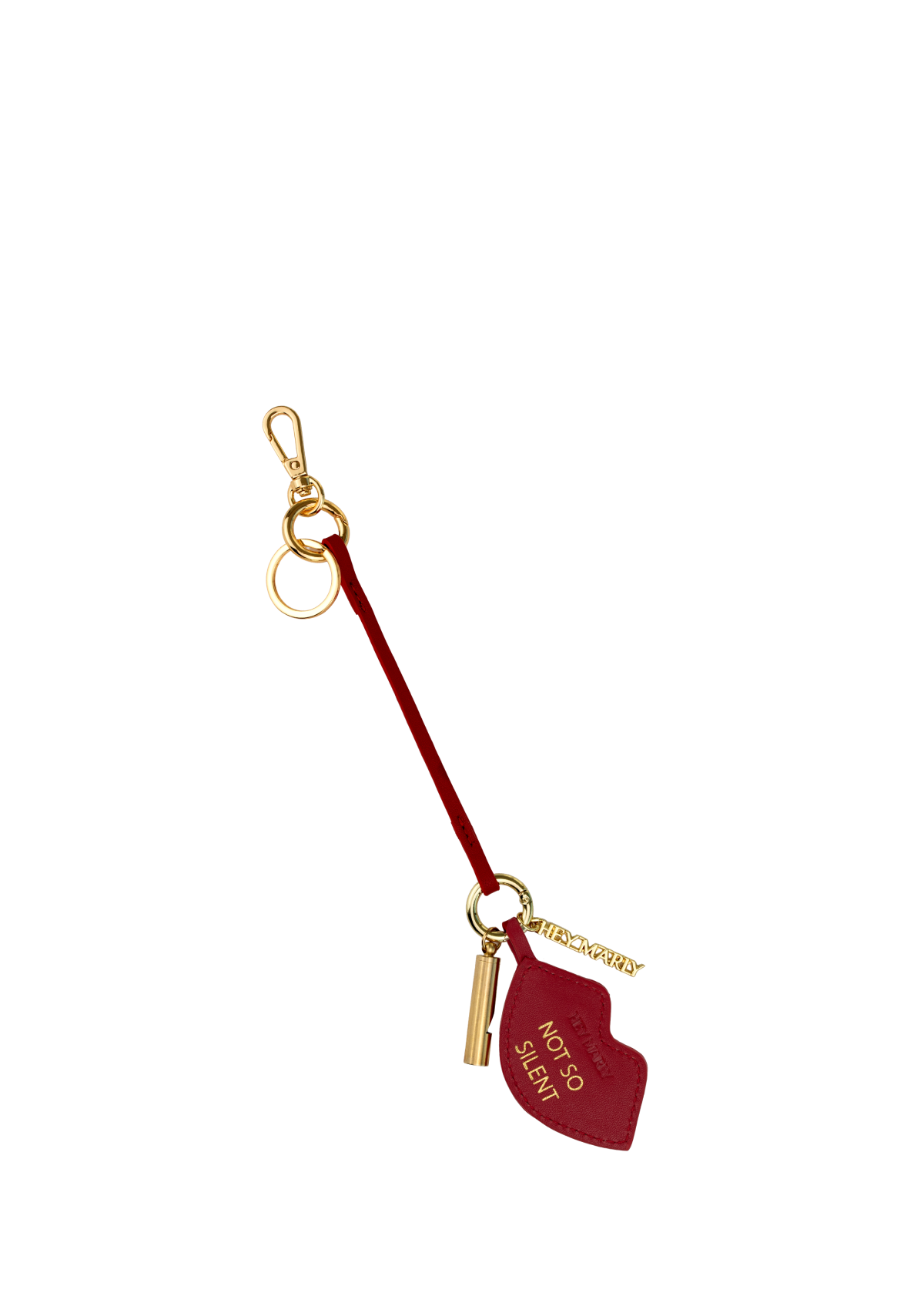 Produktabbildung auf neutralem Hintergrund des Produktes Not So Silent Charm in der Farbe Red