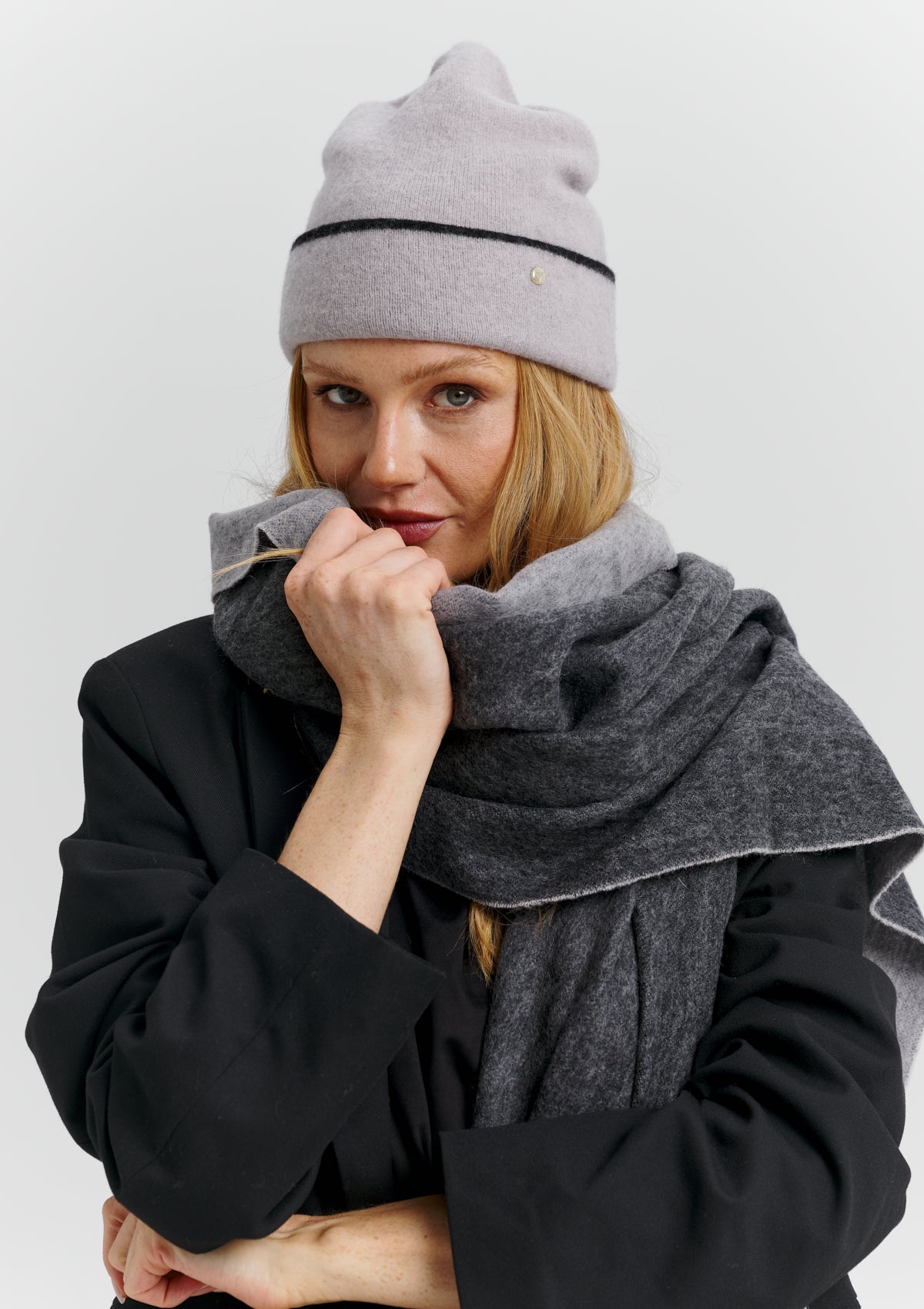 Classic Beanie - Black-Greige