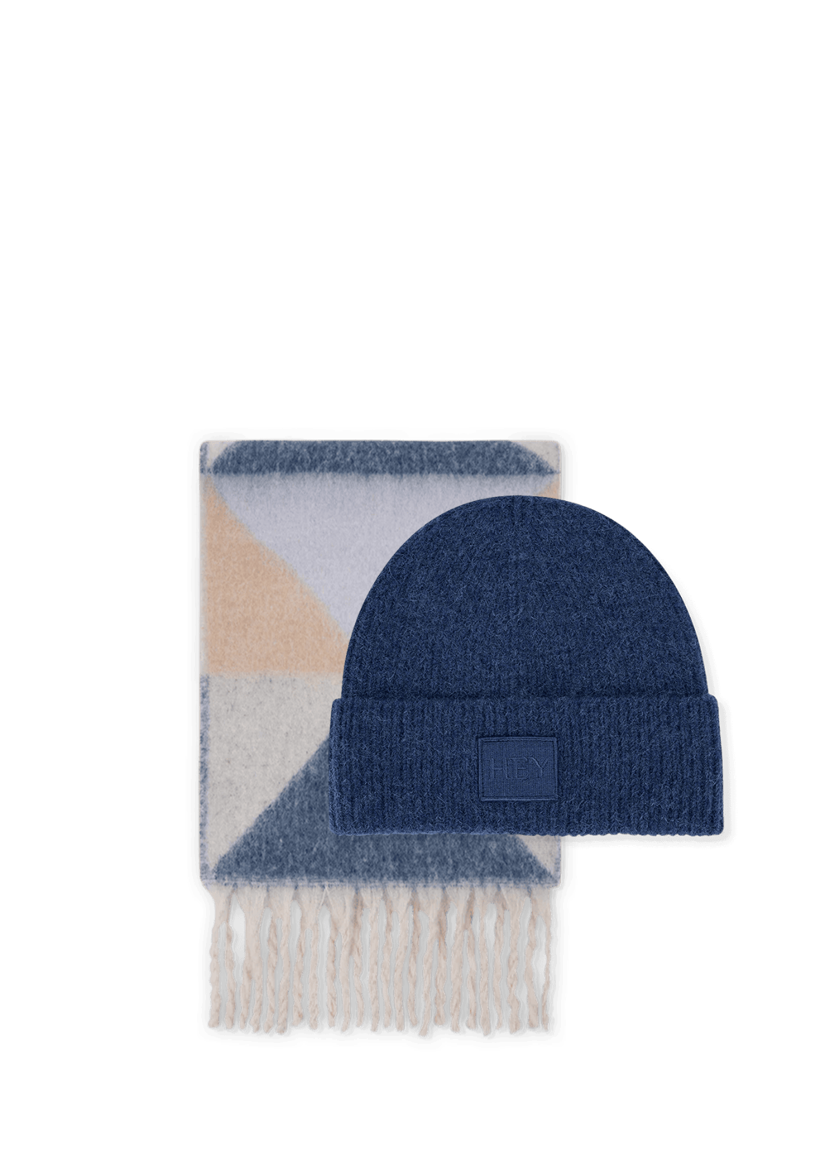 Cozy Scarf & Beanie - Blue