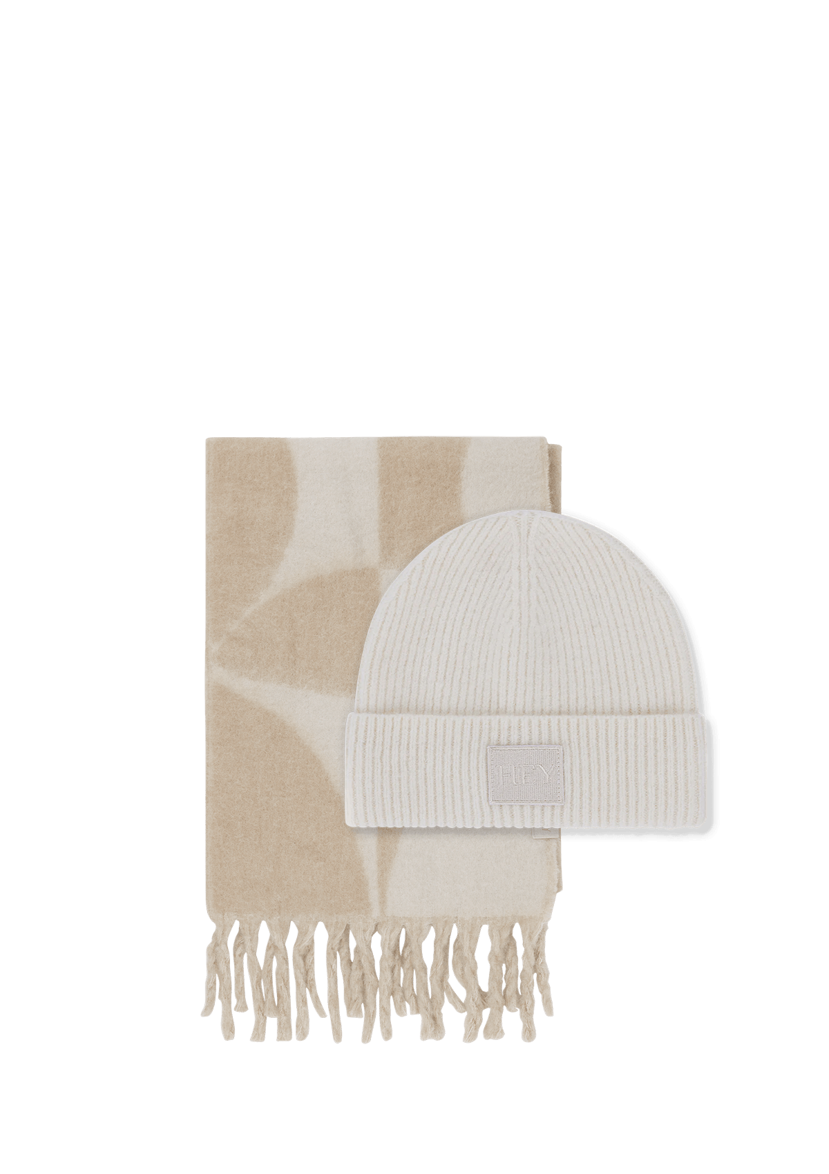 Iconic Scarf & Beanie - Crema-Sand