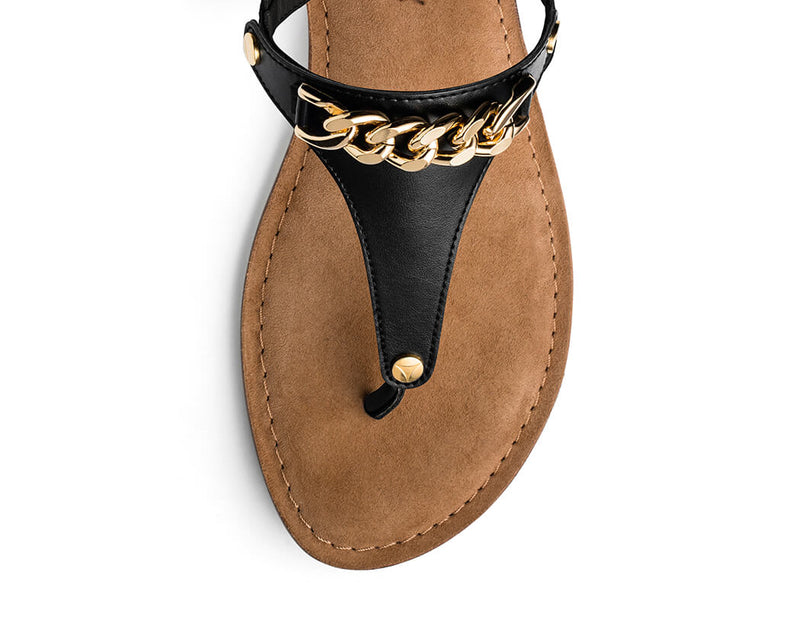 Black and gold sandals sale