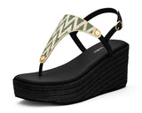 Sandy Lines - Wedge Bast High Black TS