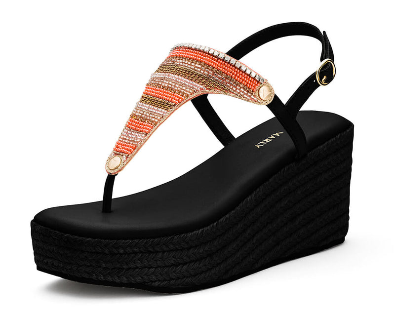 Ethno Beads - Wedge Bast High Black TS